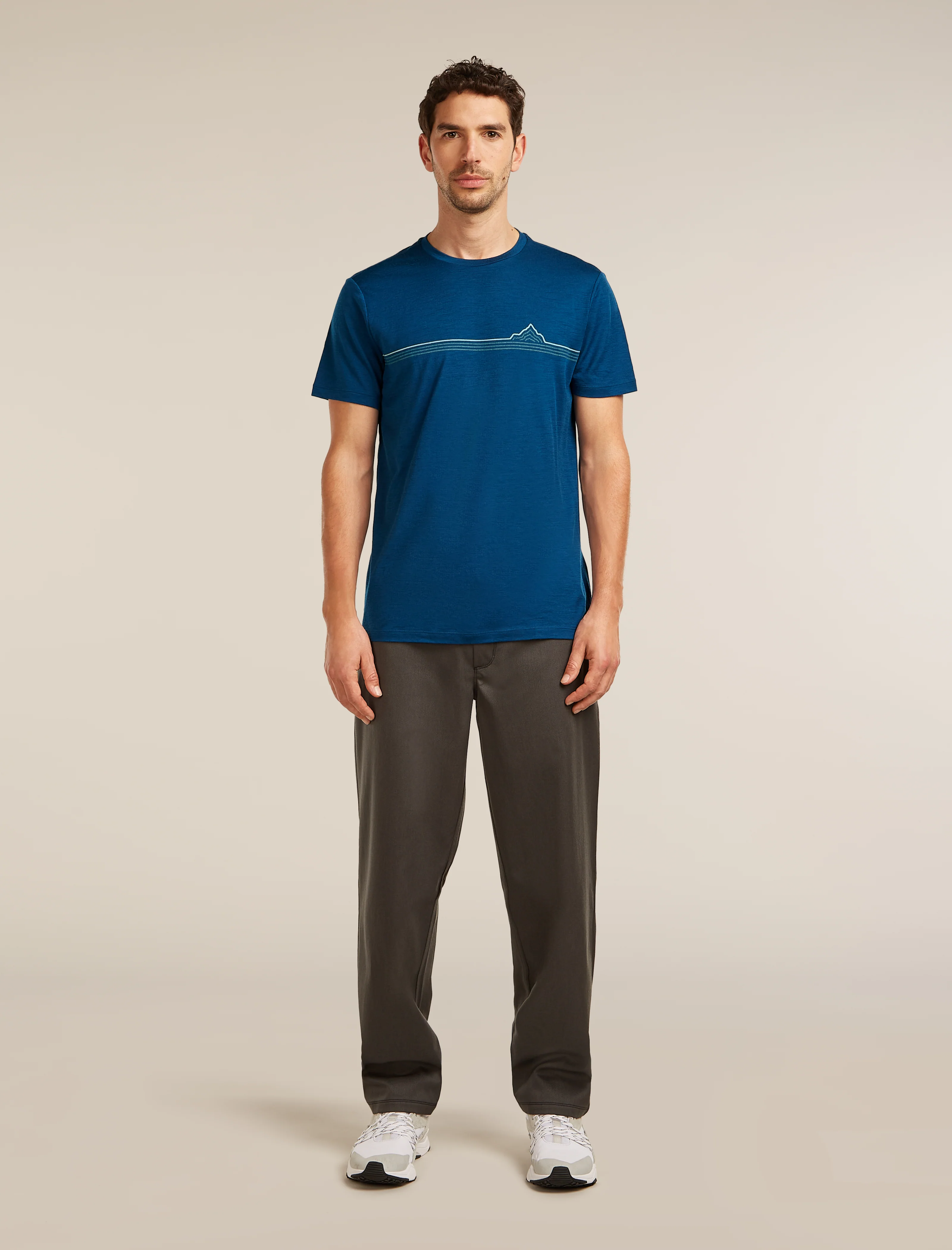 Men's Merino 150 Tech Lite Short Sleeve Tee Range Stripes - Image 3
