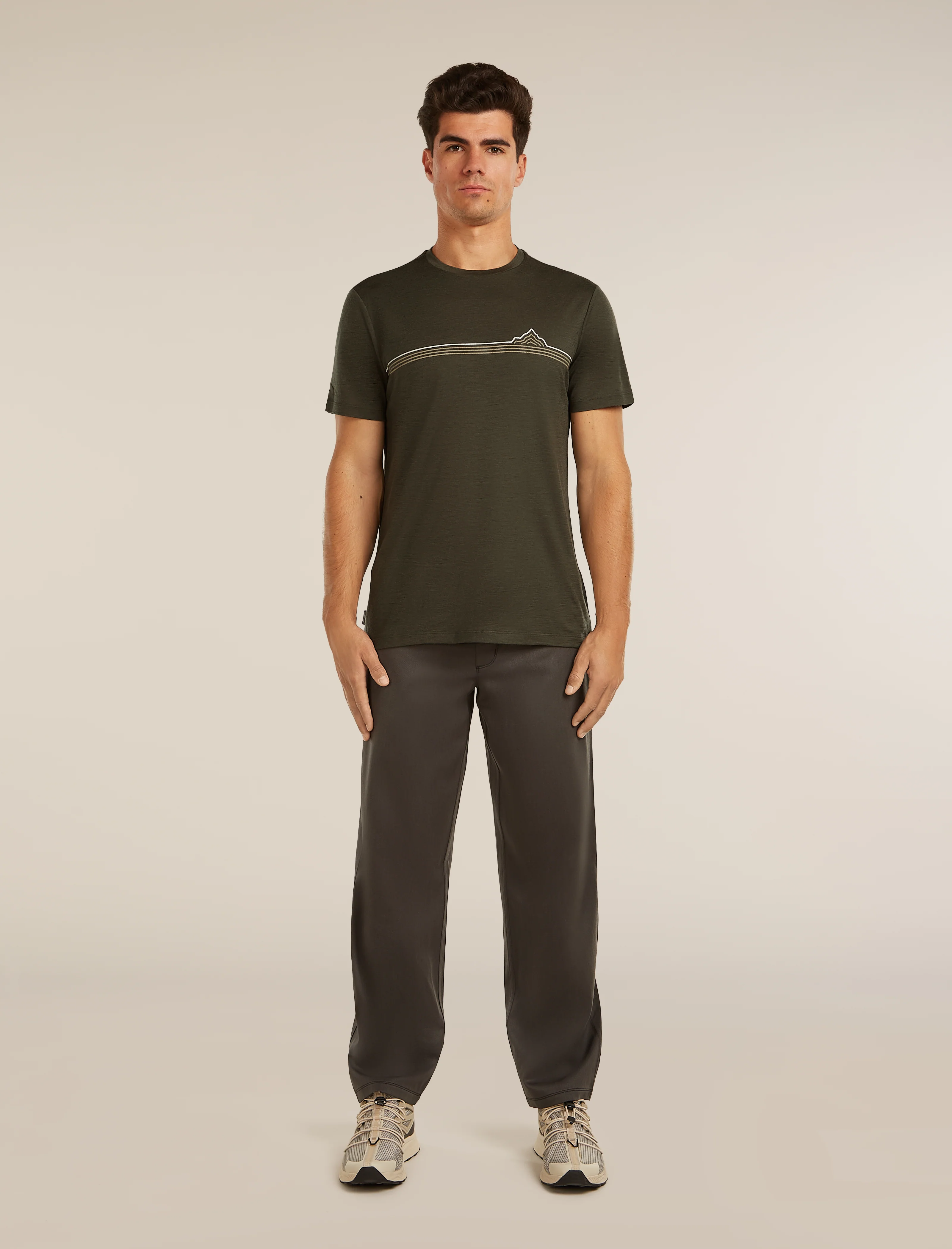 Men's Merino 150 Tech Lite Short Sleeve Tee Range Stripes - Image 3