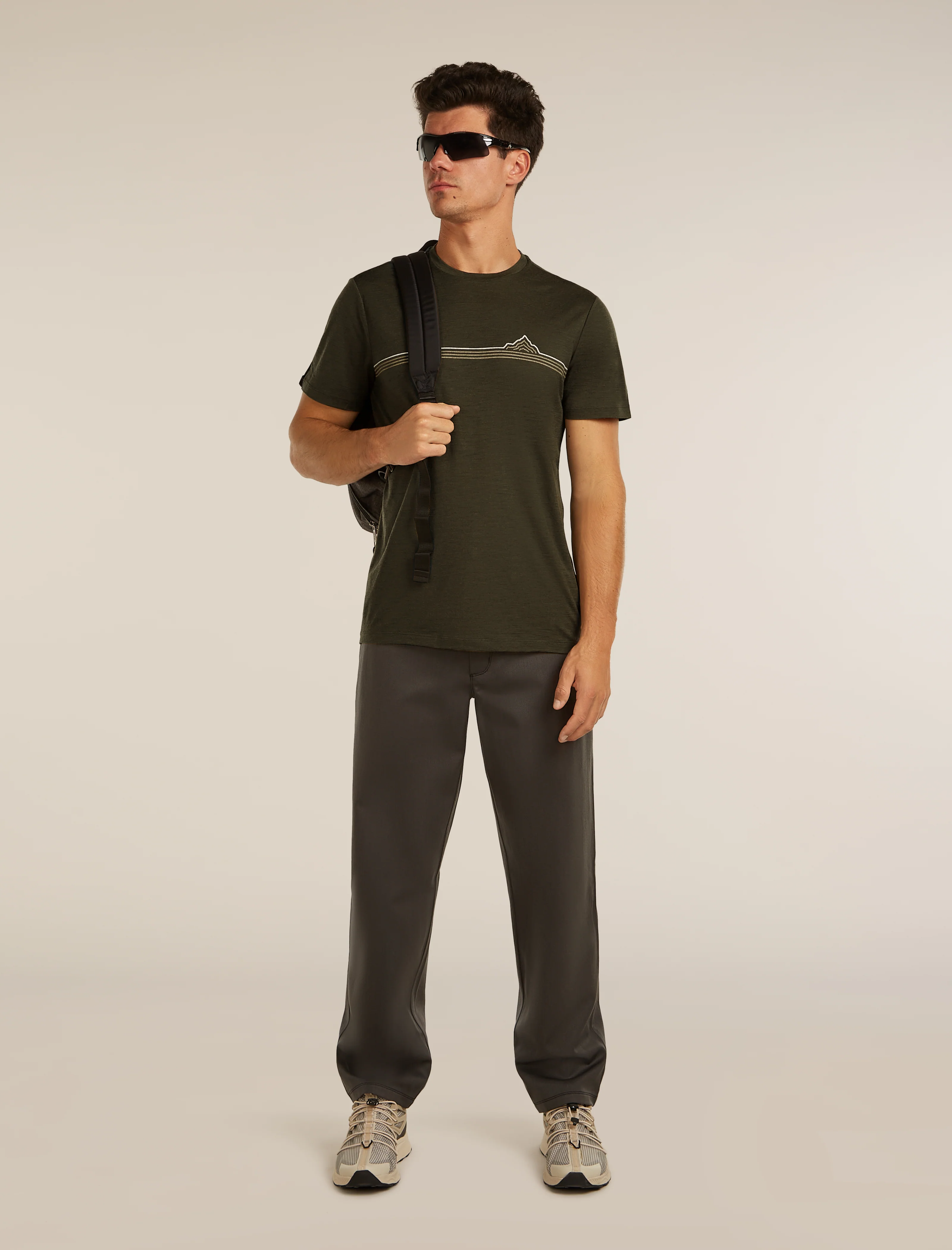 Men's Merino 150 Tech Lite Short Sleeve Tee Range Stripes - Image 4