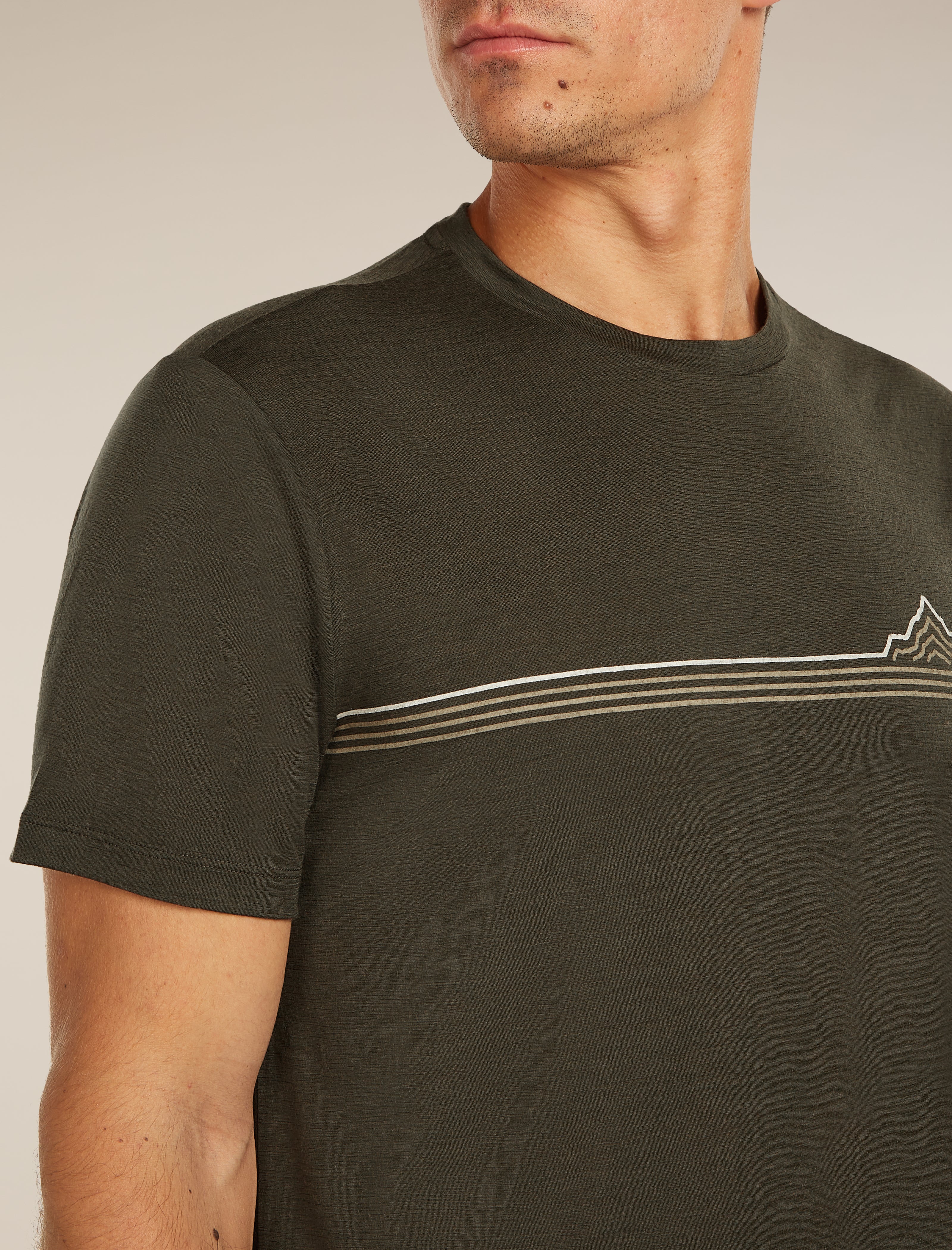 Men's Merino 150 Tech Lite Short Sleeve Tee Range Stripes - Image 5