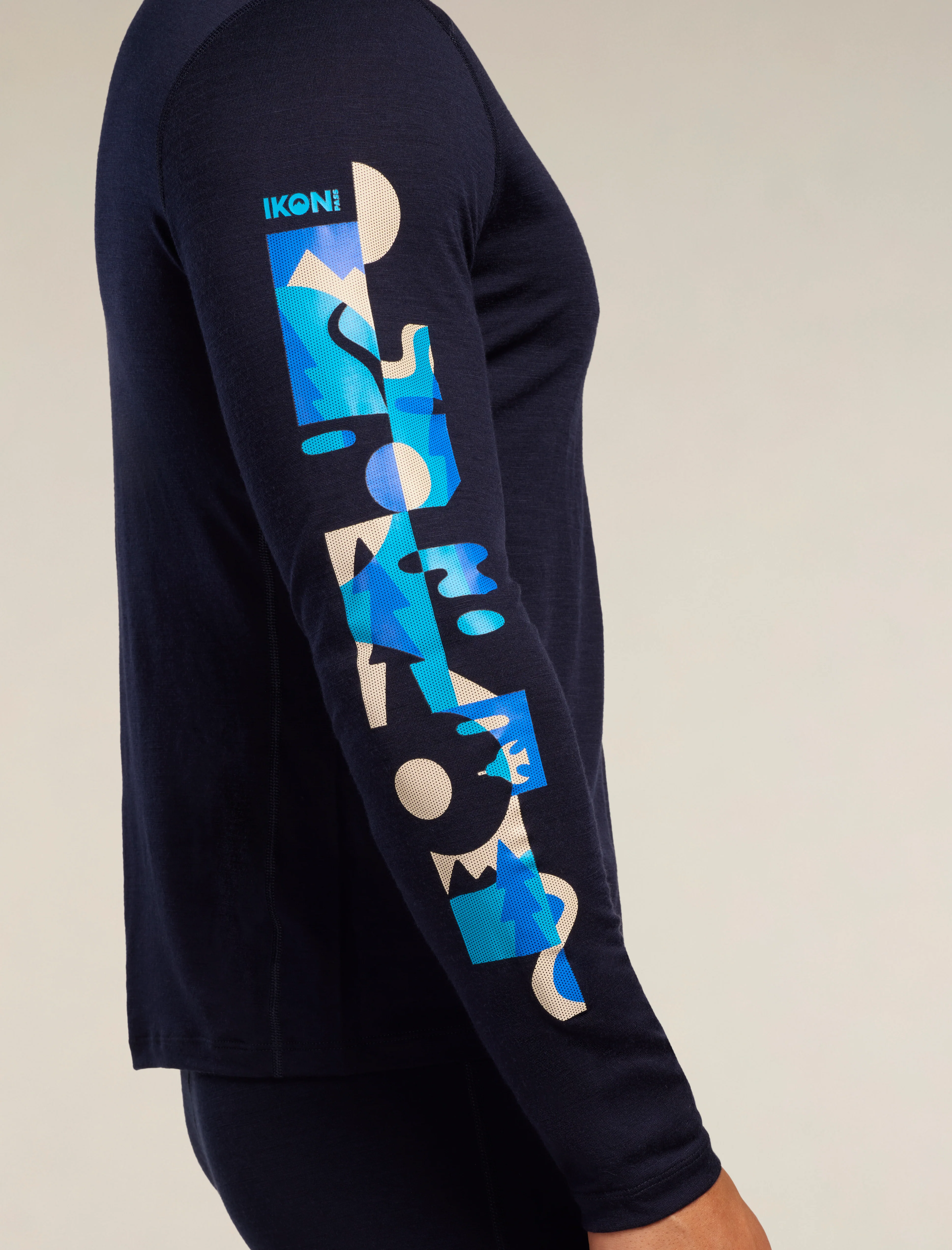 Men's Merino 200 Oasis Long Sleeve Crewe Ikon Pass - Image 3