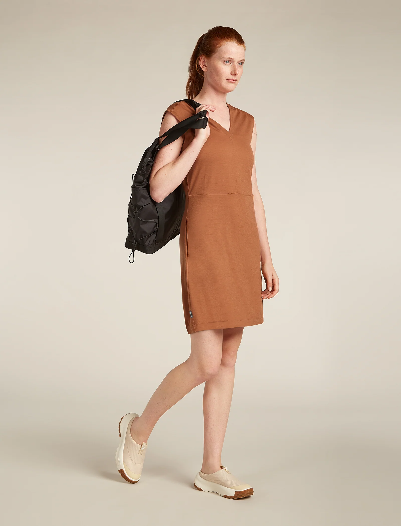 Women's Merino 200 Granary Sleeveless V Neck Dress - Image 4