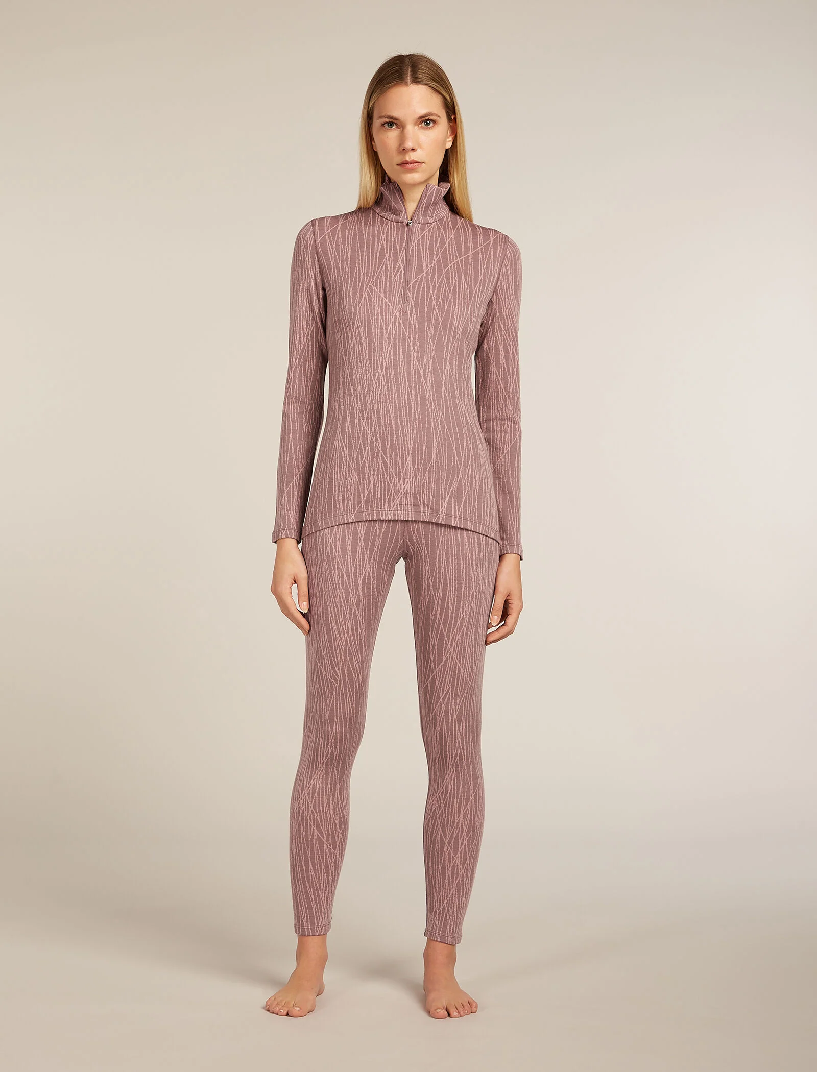 Women's Merino 260 Tech Vertex Long Sleeve Half Zip Thermal Top Delta Lines - Image 3