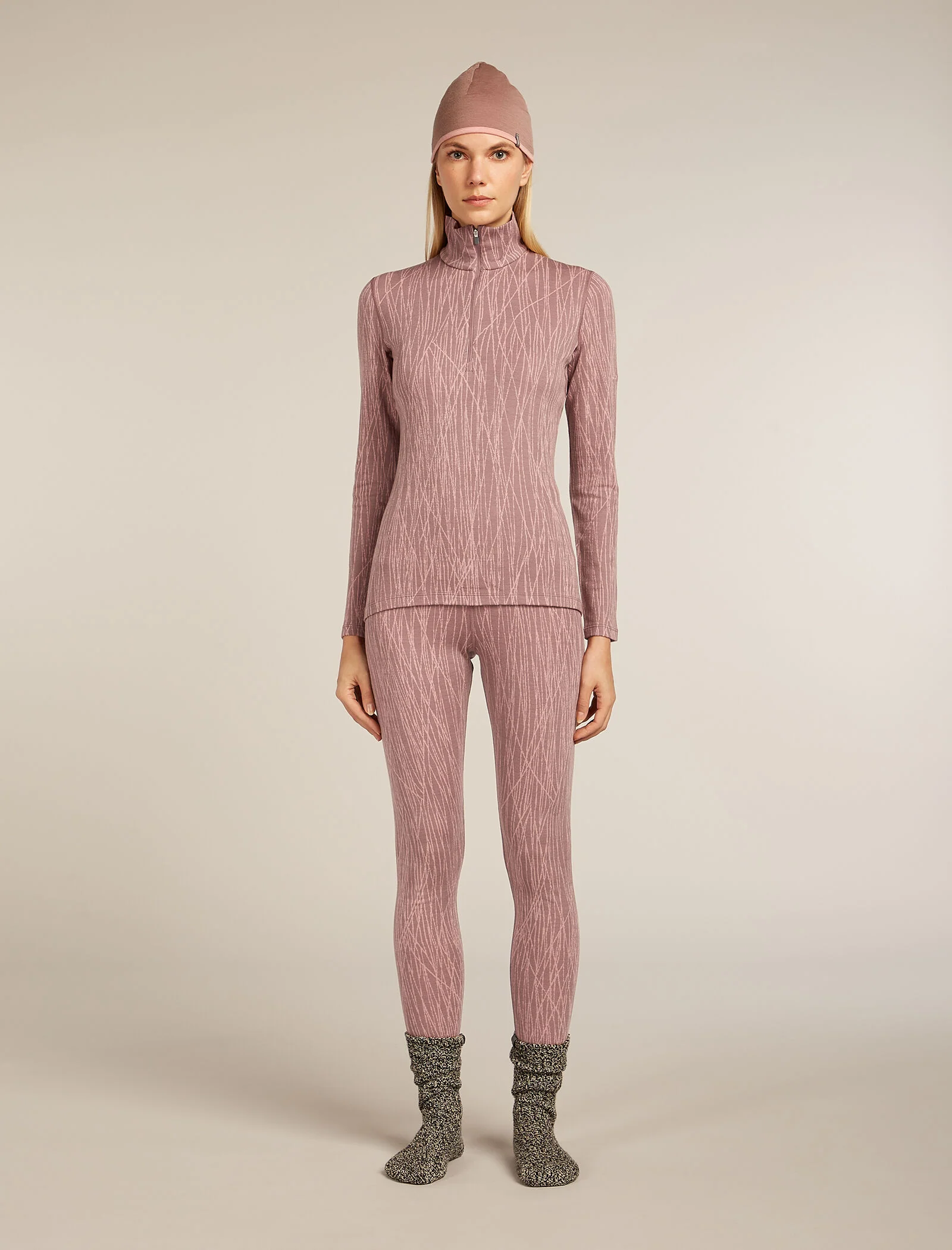 Women's Merino 260 Tech Vertex Long Sleeve Half Zip Thermal Top Delta Lines - Image 8