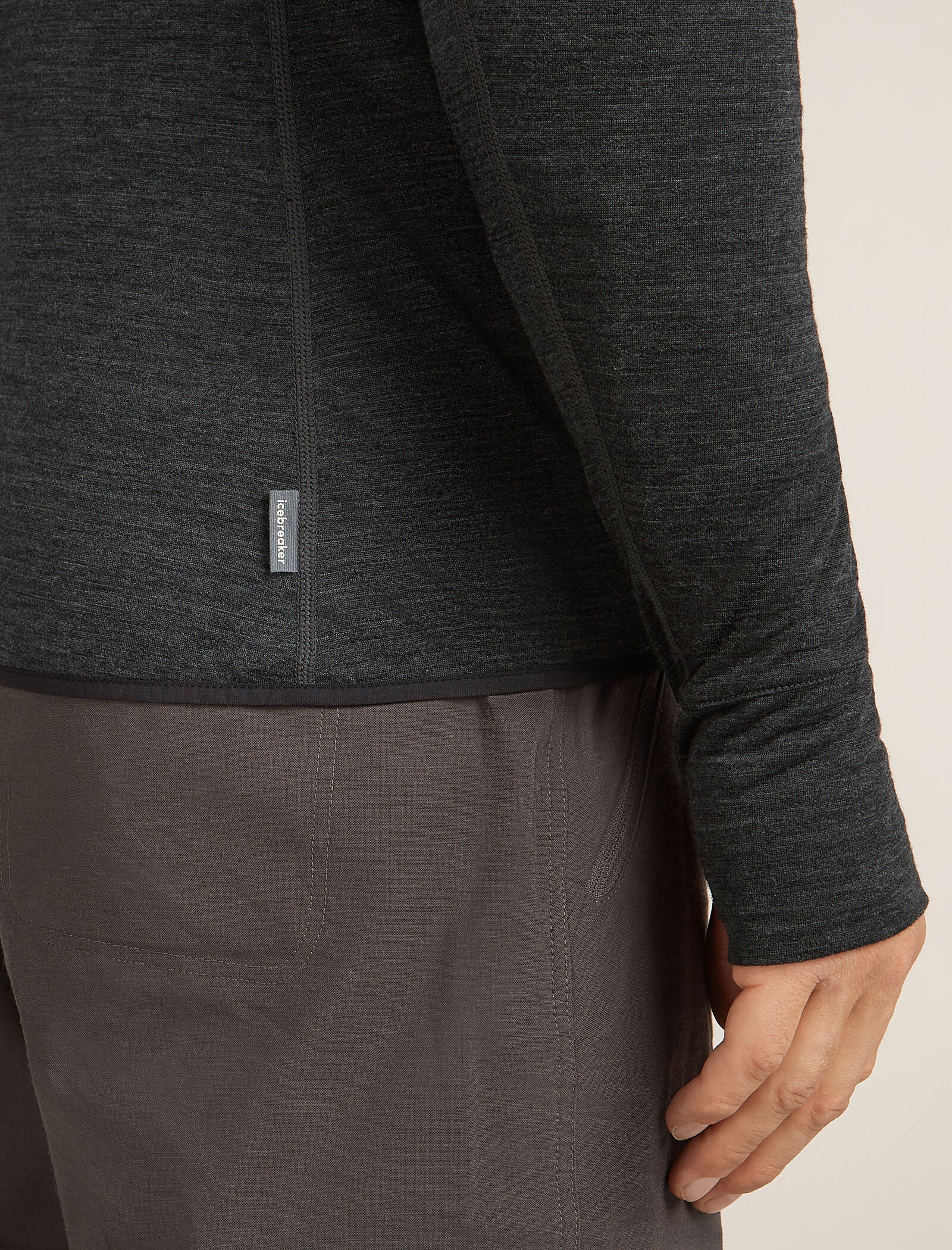 Men's Merino Blend 200 Realfleece™ Descender Long Sleeve Half Zip Top - Image 7