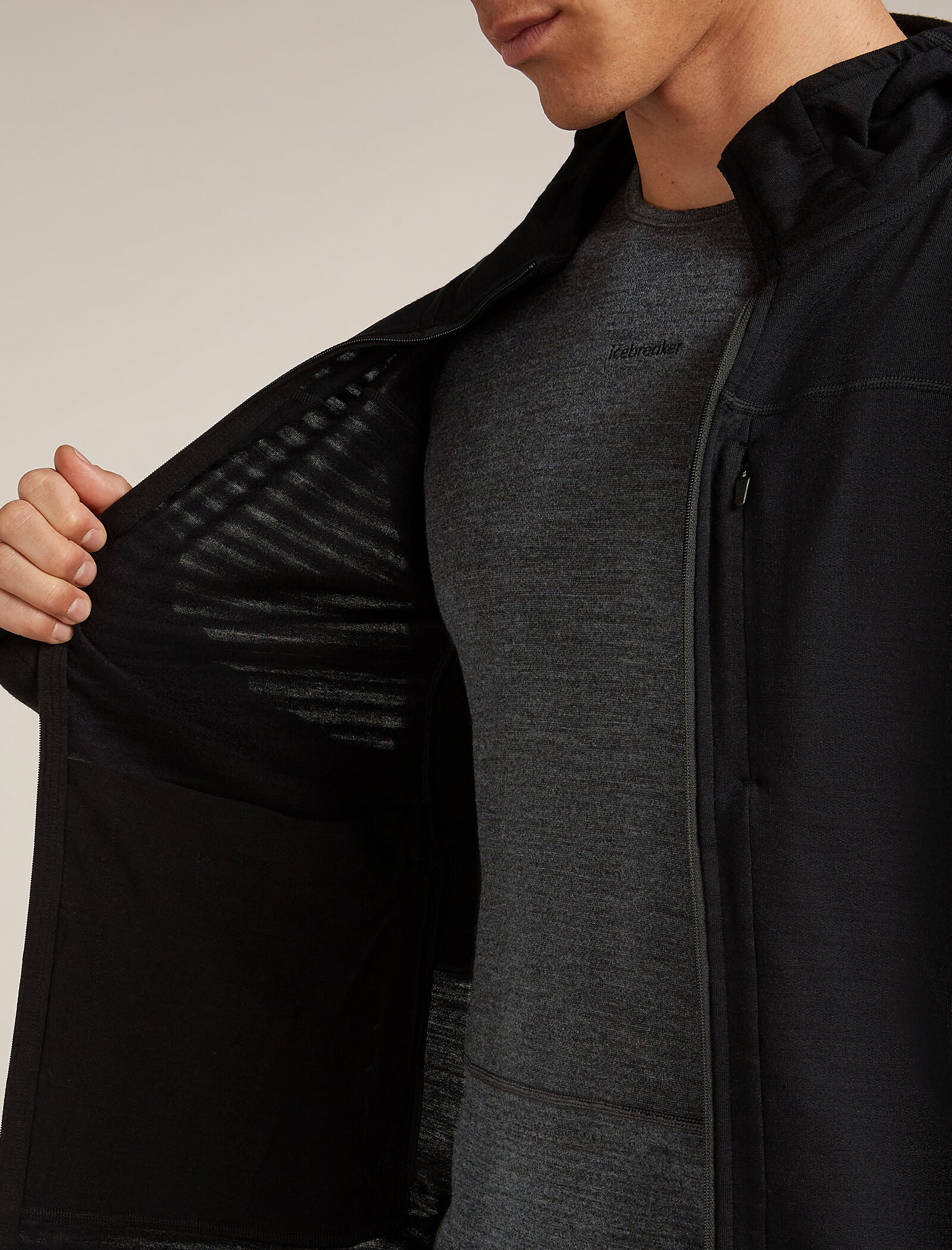 Men's Merino Blend 300 RealFleece™ Descender Long Sleeve Zip Hoodie - Image 10