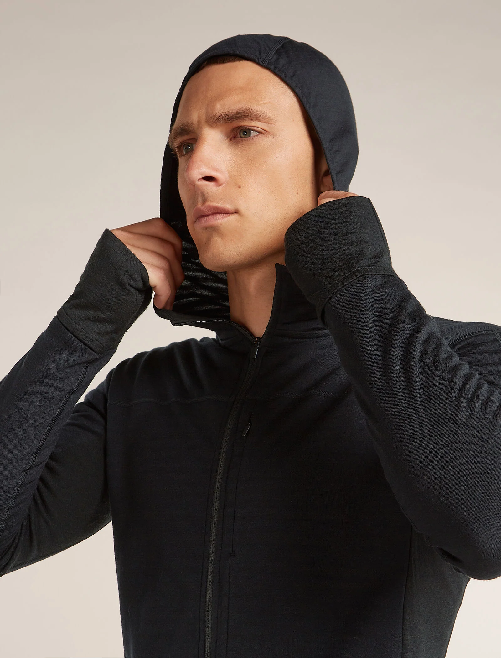 Men's Merino Blend 300 RealFleece™ Descender Long Sleeve Zip Hoodie - Image 9
