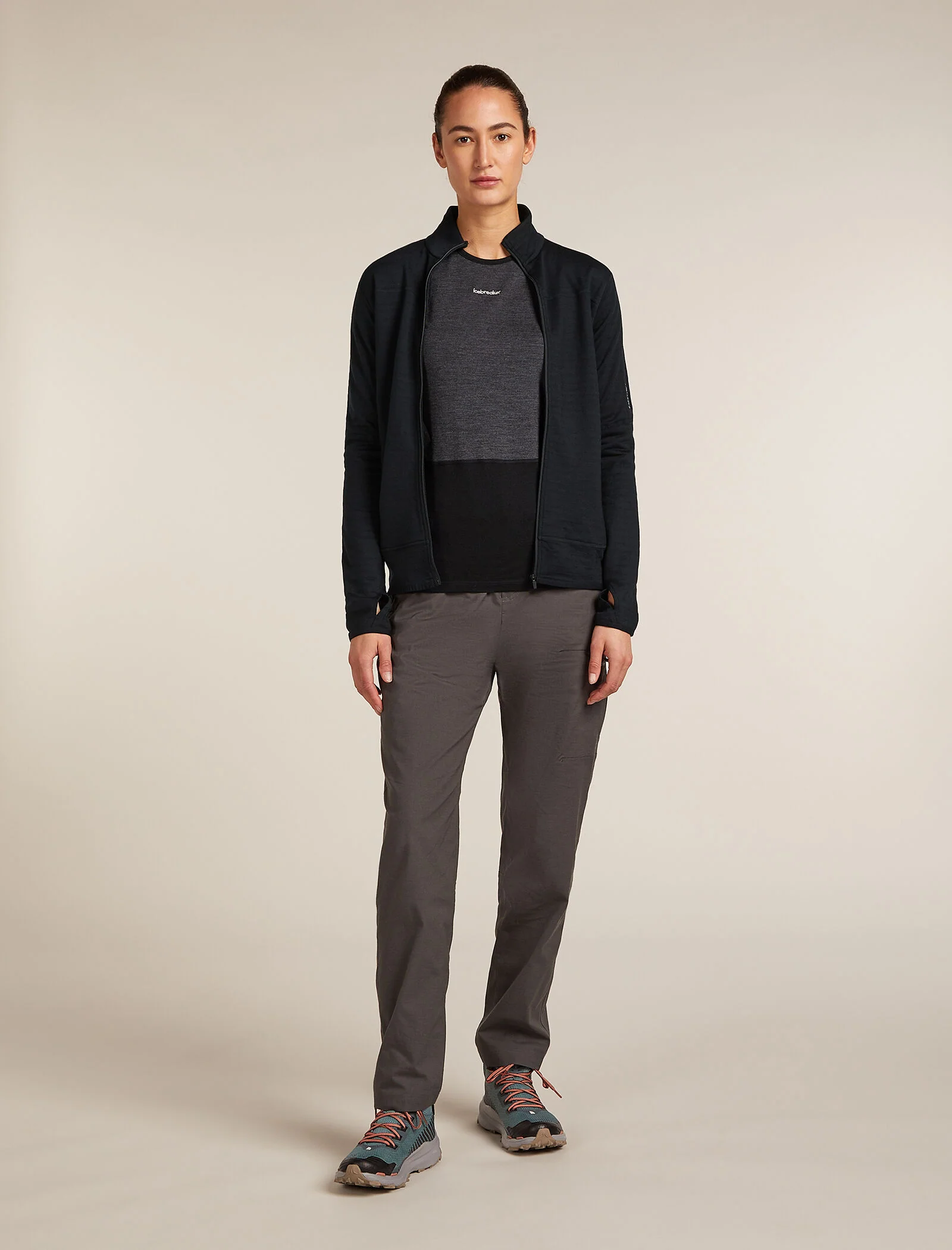 Women's Merino Blend 300 RealFleece™ Descender Long Sleeve Zip Jacket - Image 3