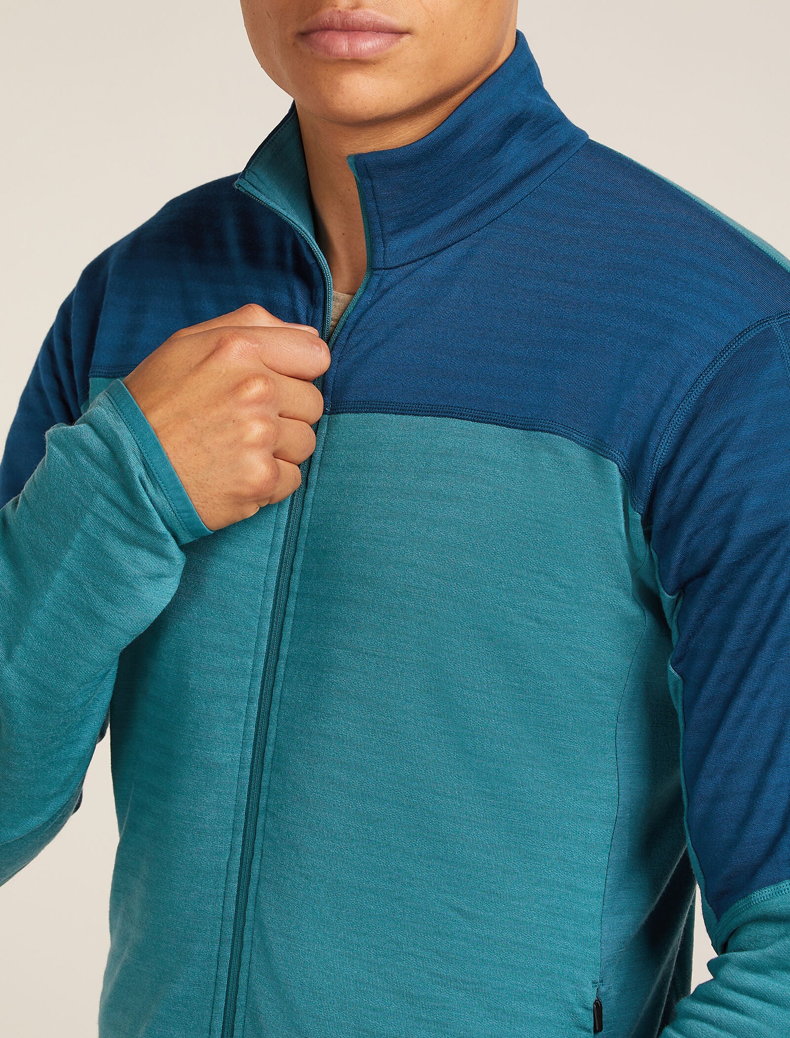 Men's Merino Blend 300 RealFleece™ Descender Long Sleeve Zip Jacket - Image 6