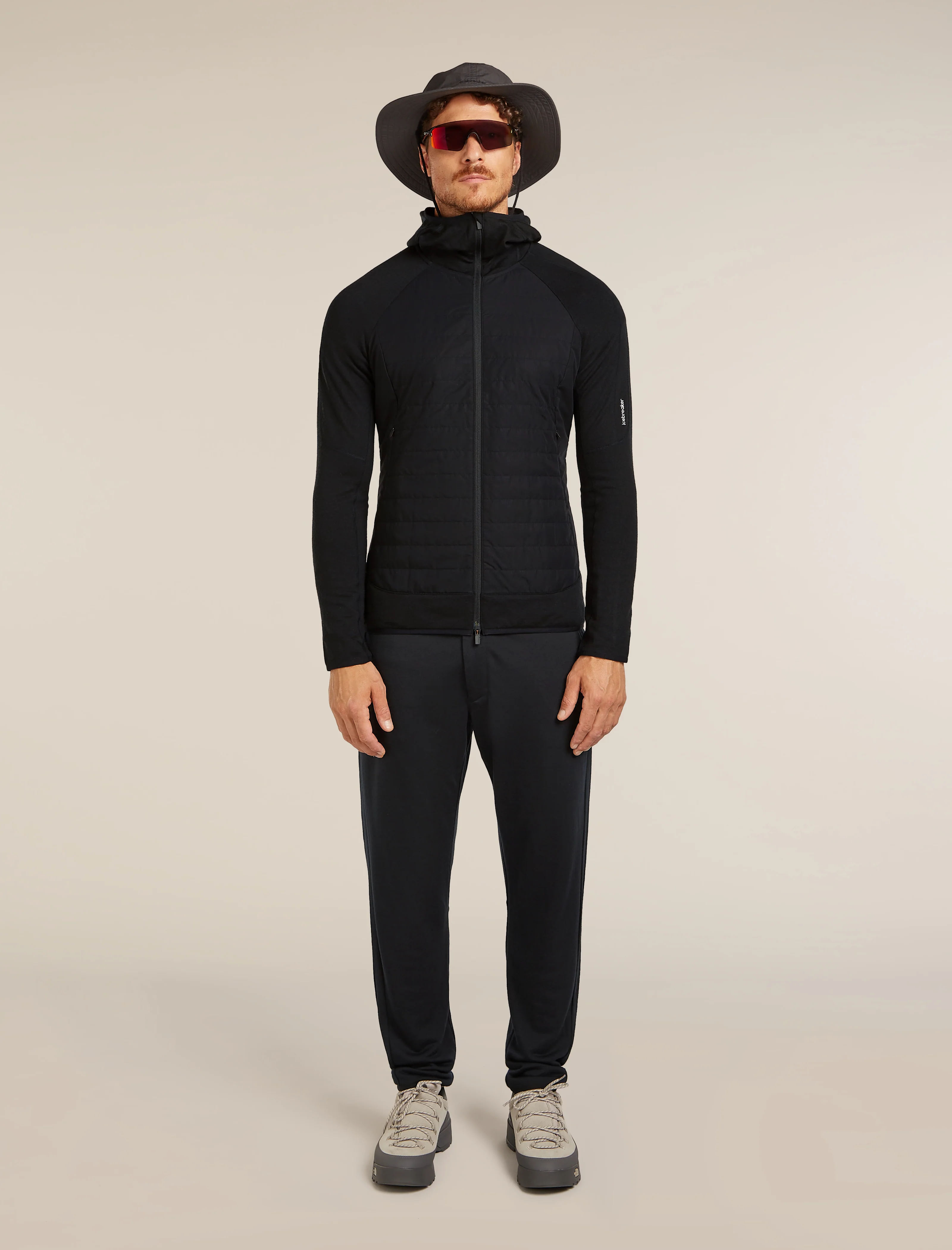 Men's Merino Blend Quantum Hybrid Long Sleeve Zip Hoodie - Image 3