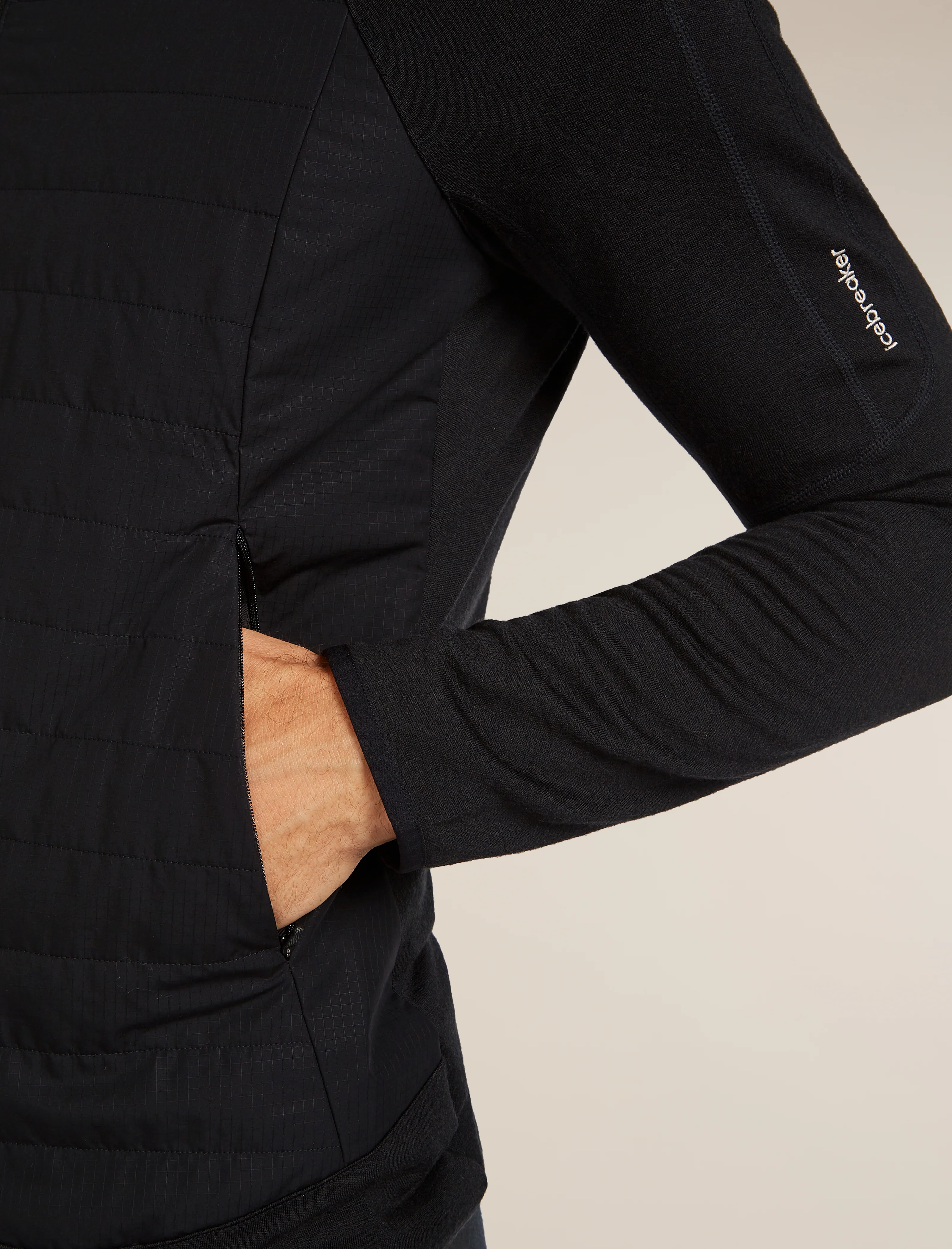 Men's Merino Blend Quantum Hybrid Long Sleeve Zip Hoodie - Image 5