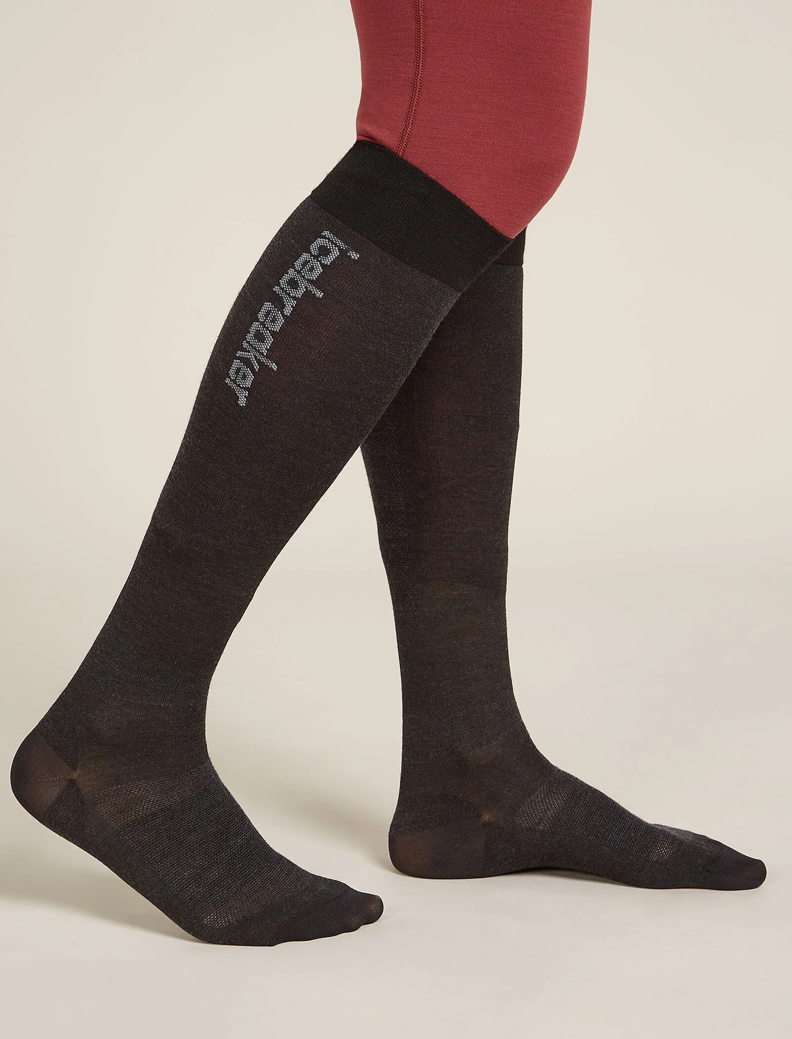 Women's Merino Snow Liner Over The Calf Socks - Image 2