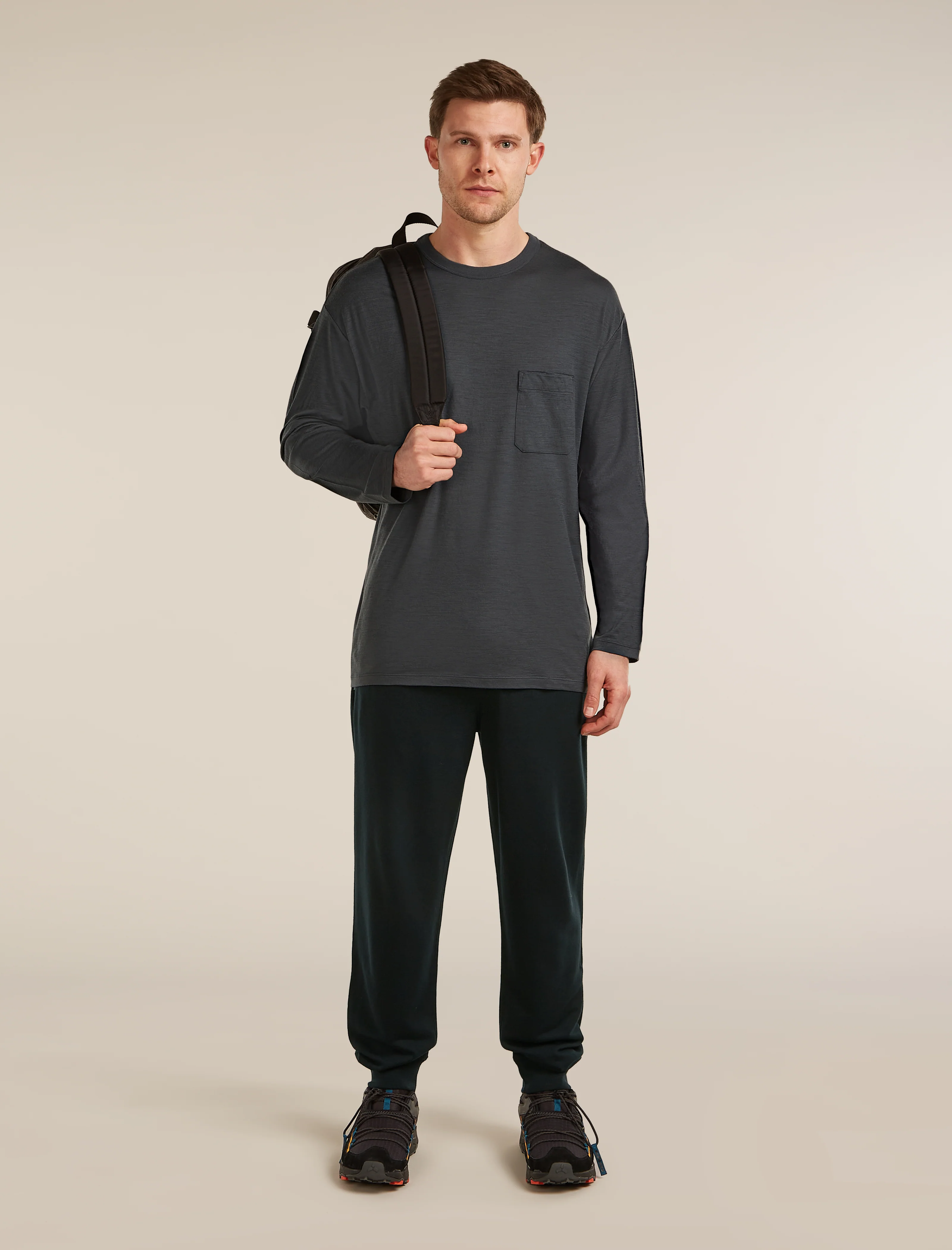 Unisex Merino 150 Long Sleeve Pocket Tee - Image 10