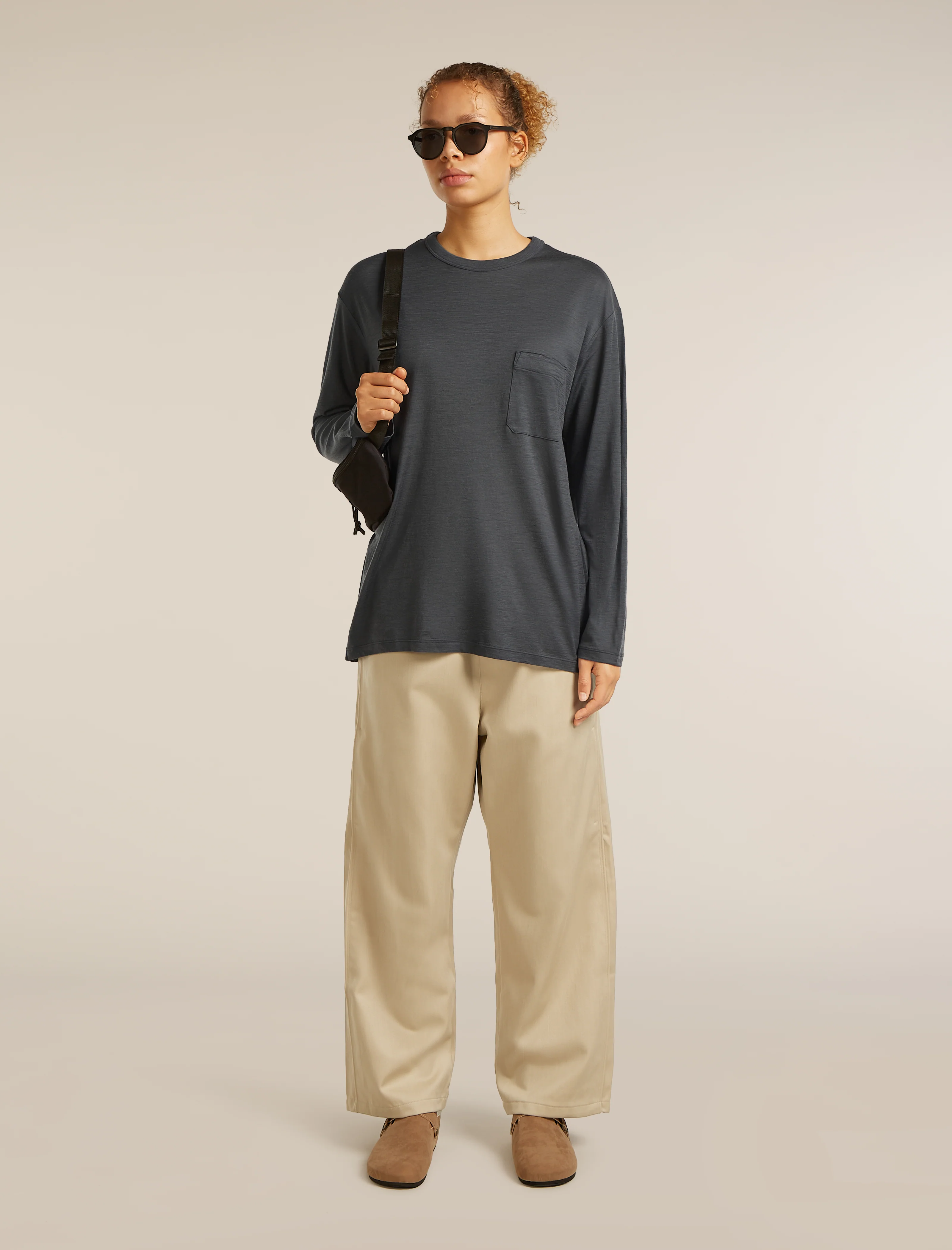 Unisex Merino 150 Long Sleeve Pocket Tee - Image 9