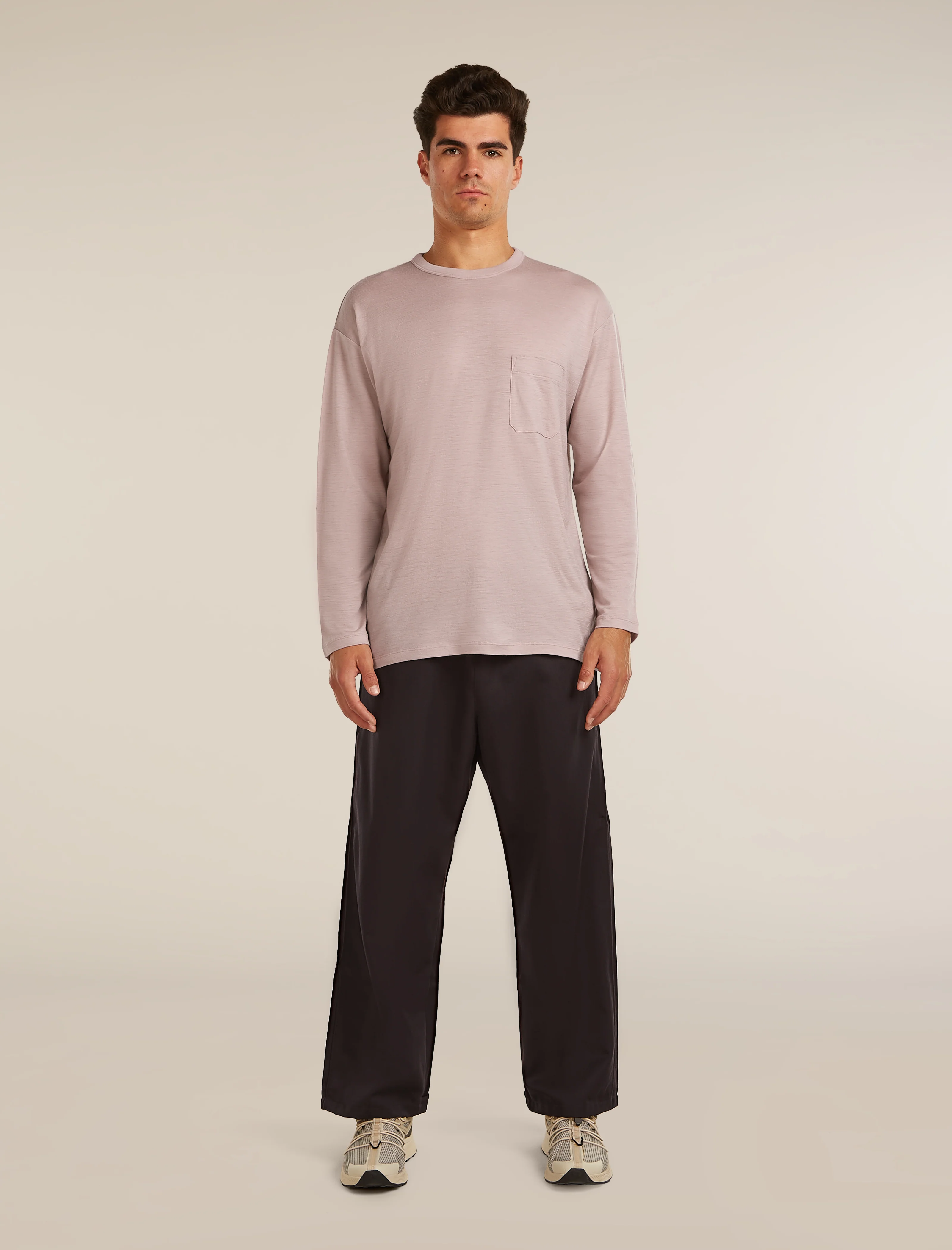 Unisex Merino 150 Long Sleeve Pocket Tee - Image 3