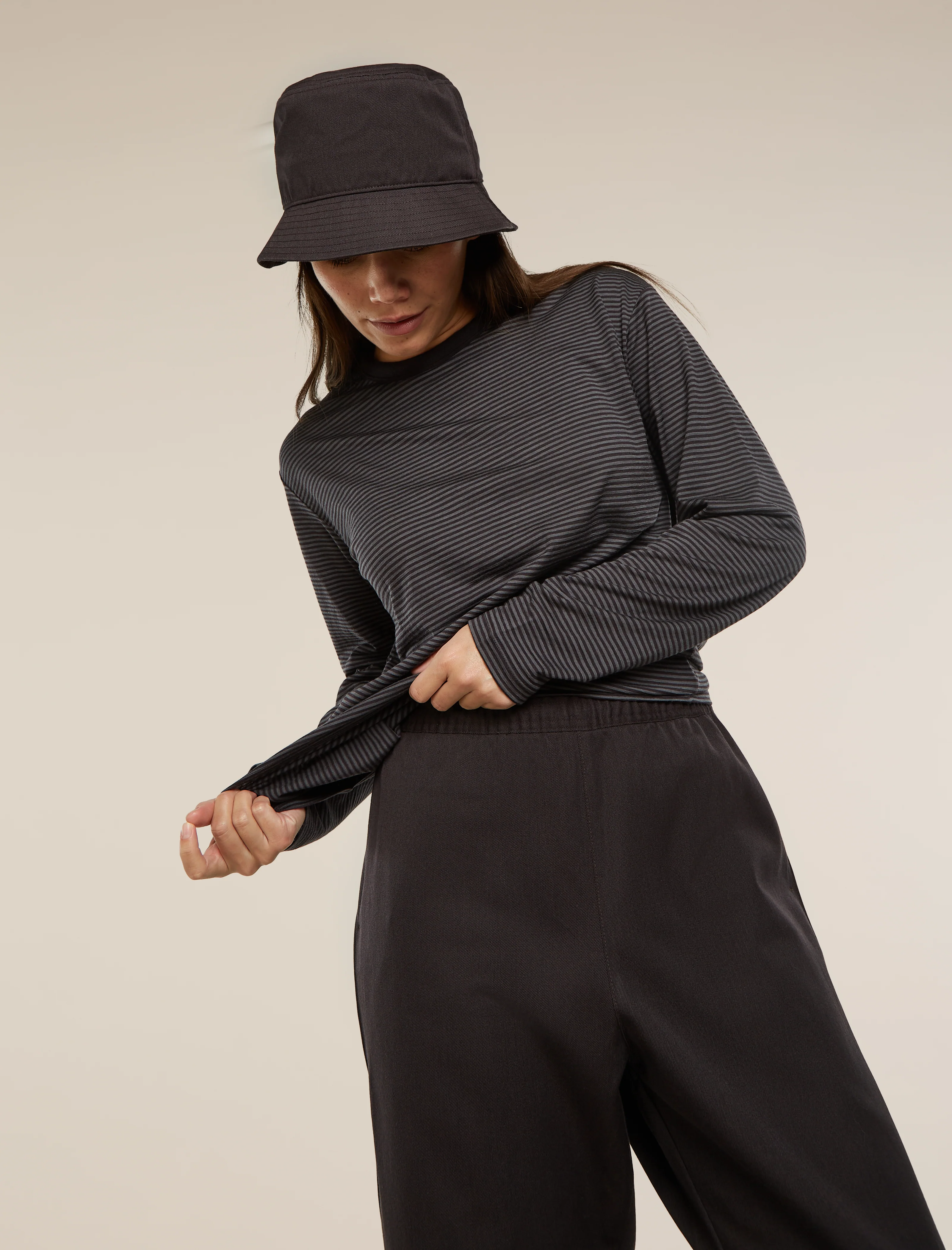 Unisex Merino 150 Long Sleeve Tee Stripe