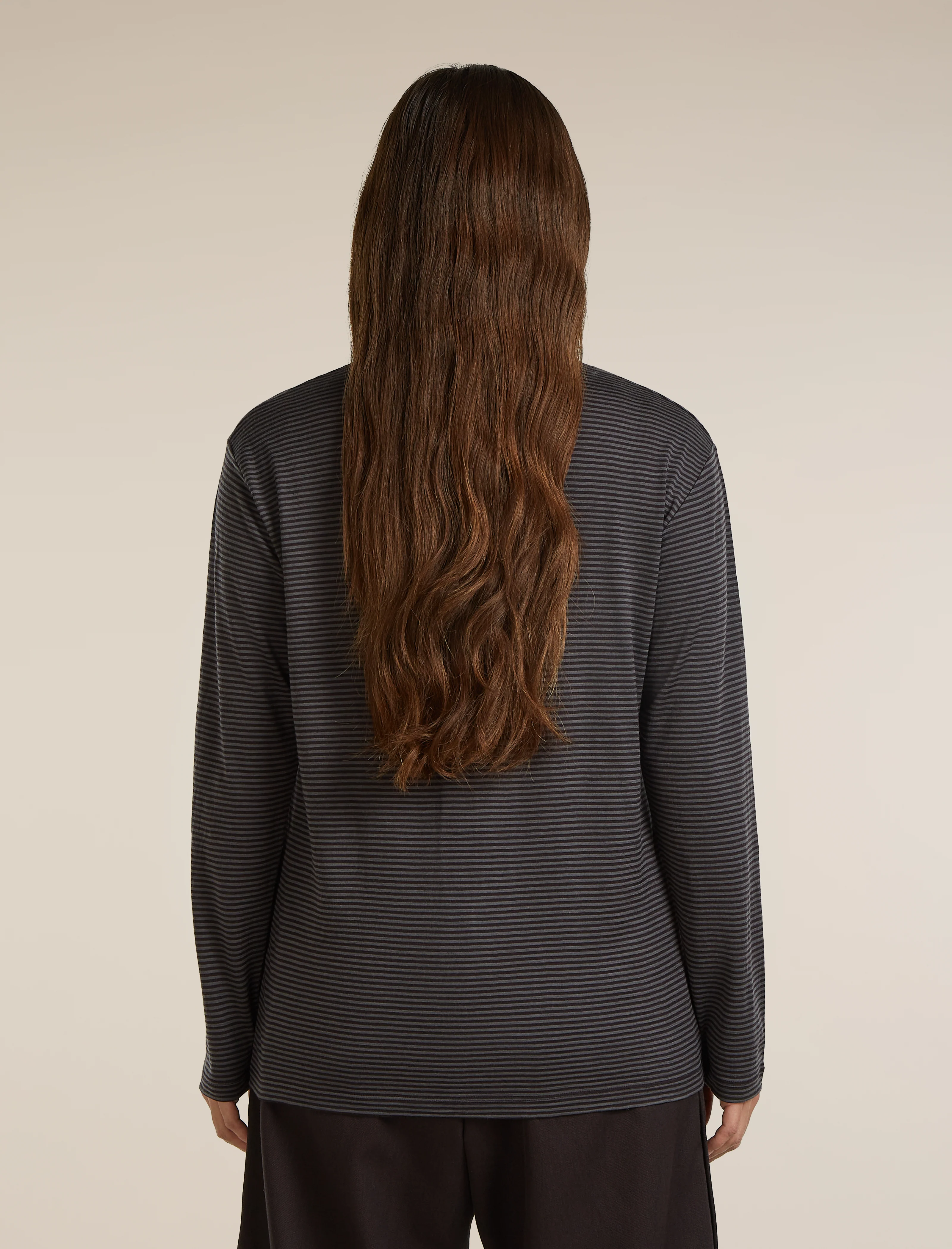 Unisex Merino 150 Long Sleeve Tee Stripe - Image 5