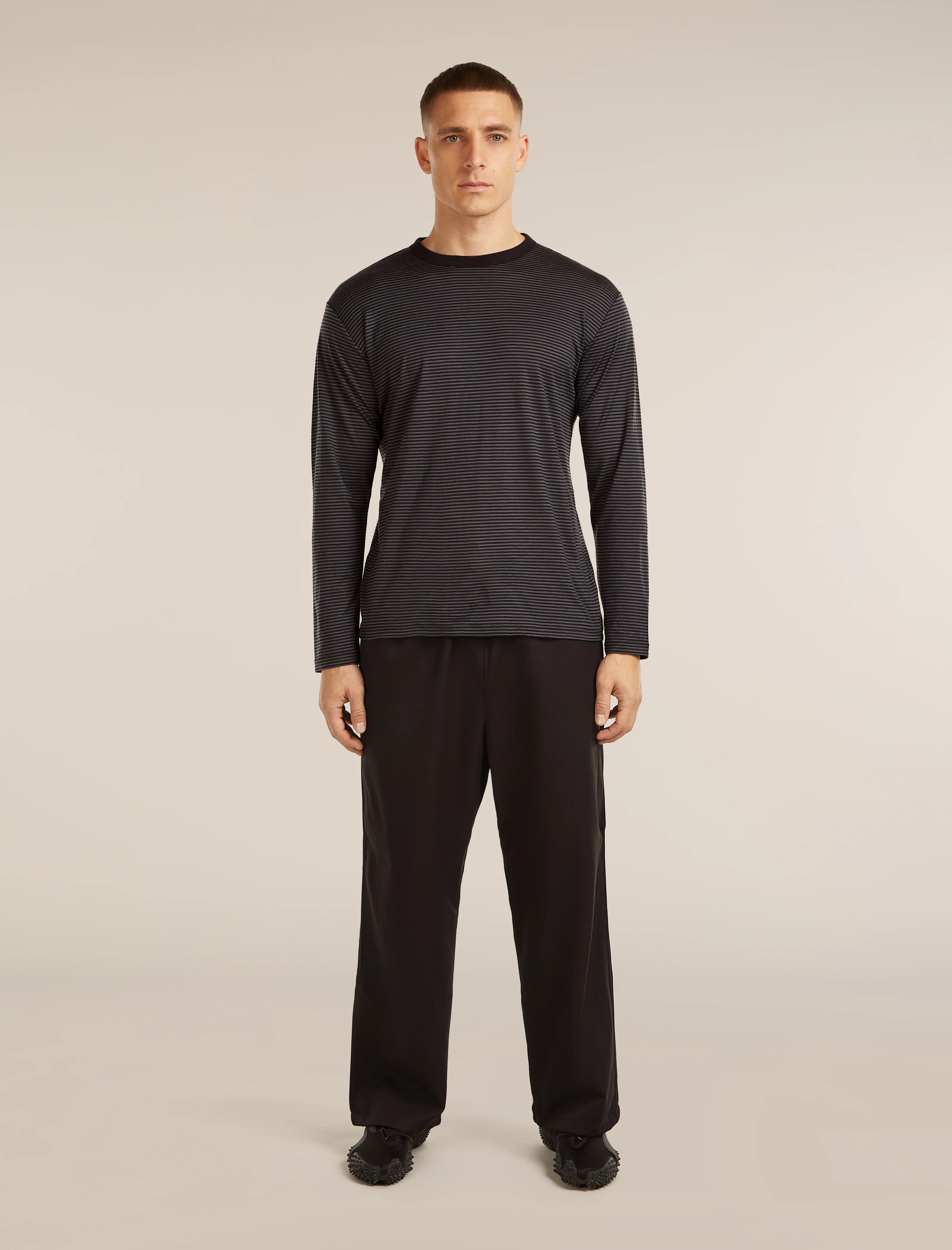 Unisex Merino 150 Long Sleeve Tee Stripe - Image 8