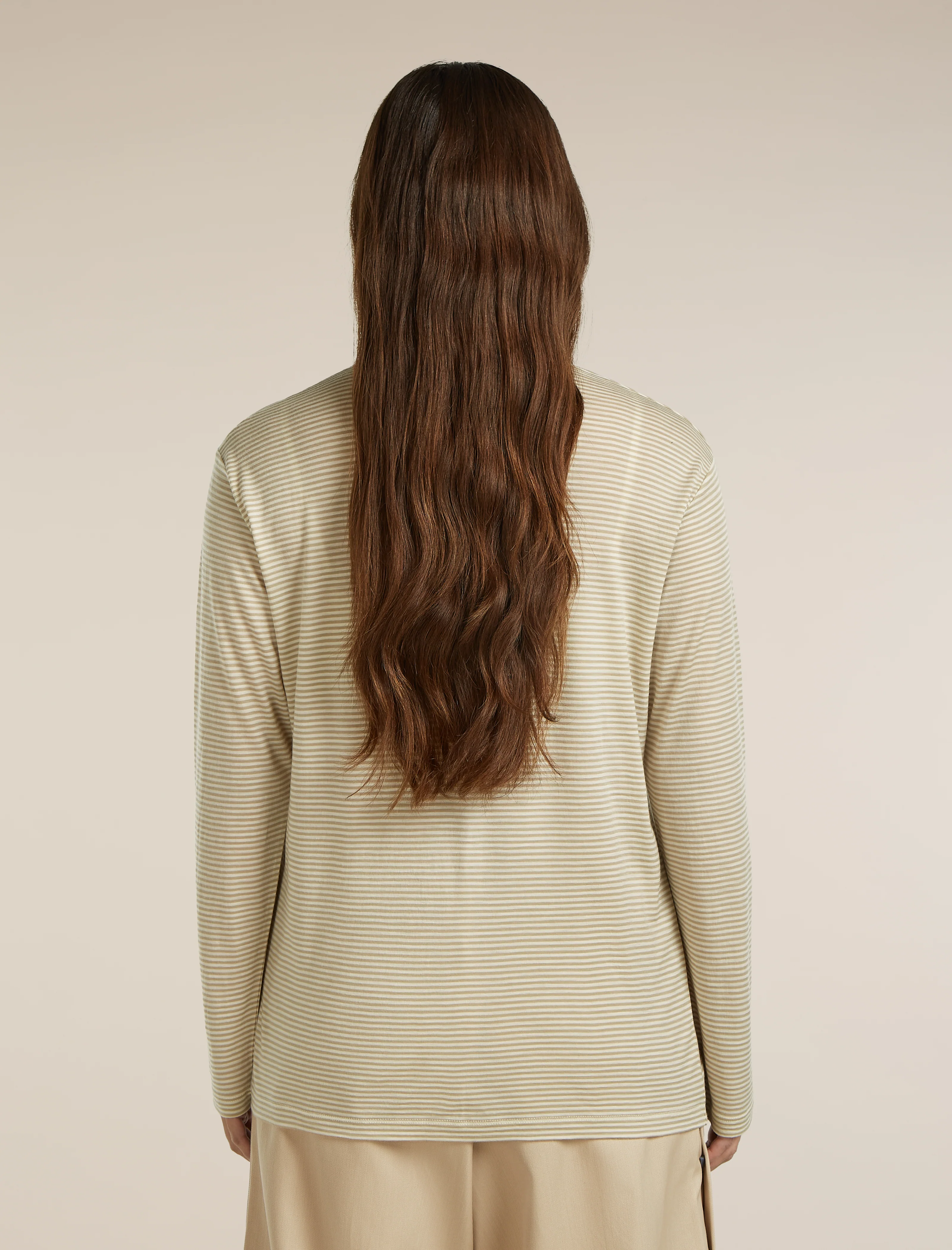 Unisex Merino 150 Long Sleeve Tee Stripe - Image 6