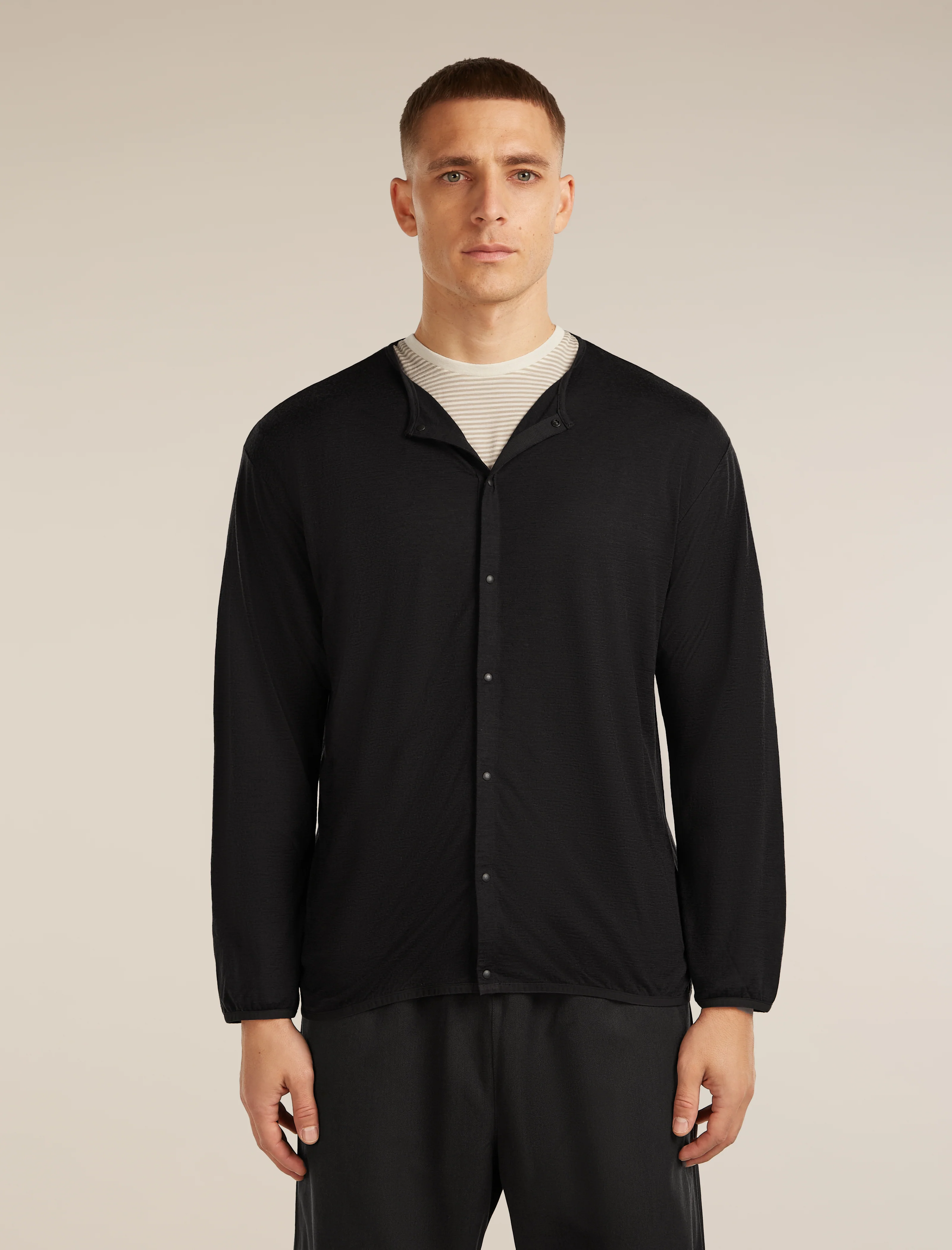 Unisex Merino 150 Round Neck Cardigan - Image 2