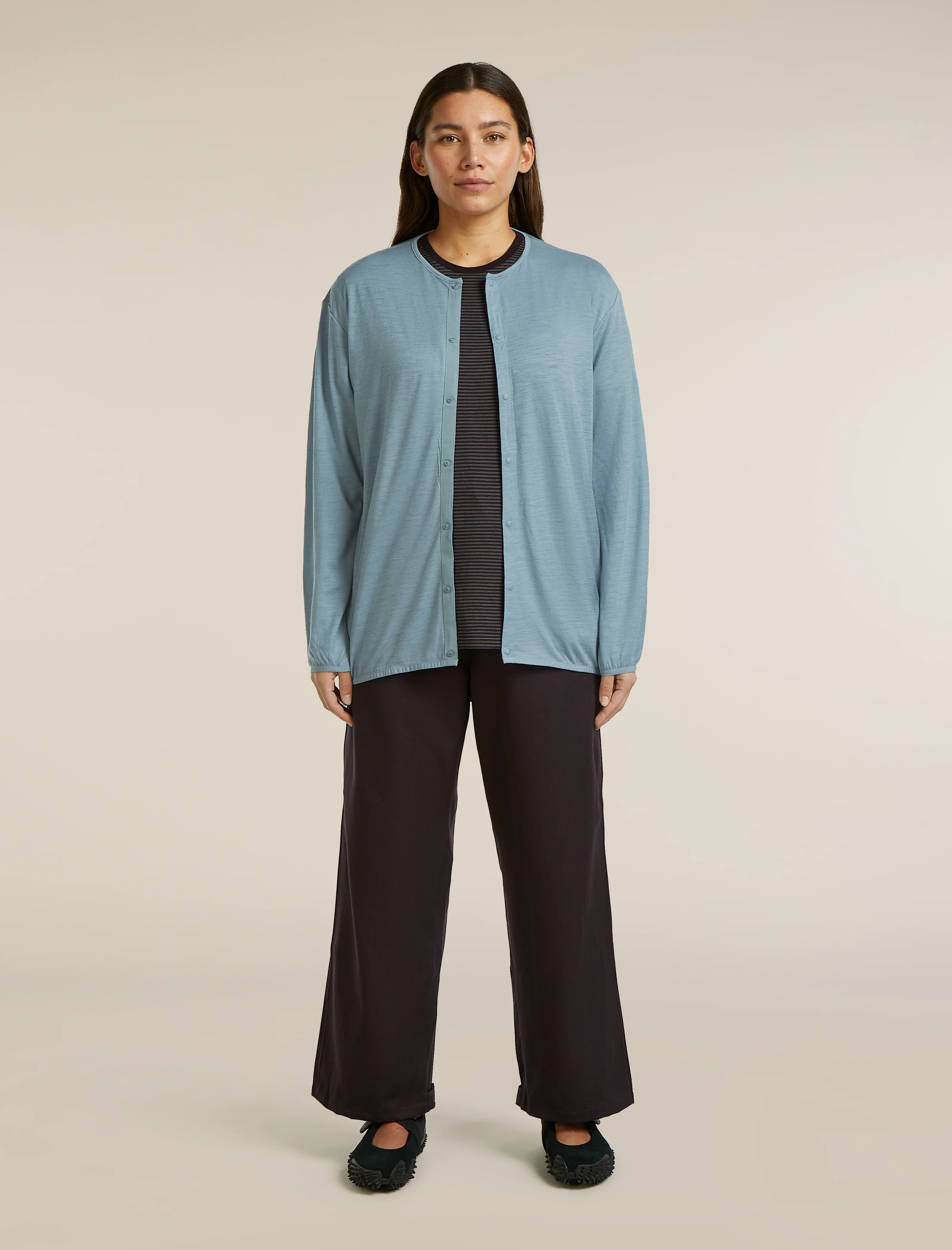 Unisex Merino 150 Round Neck Cardigan - Image 8
