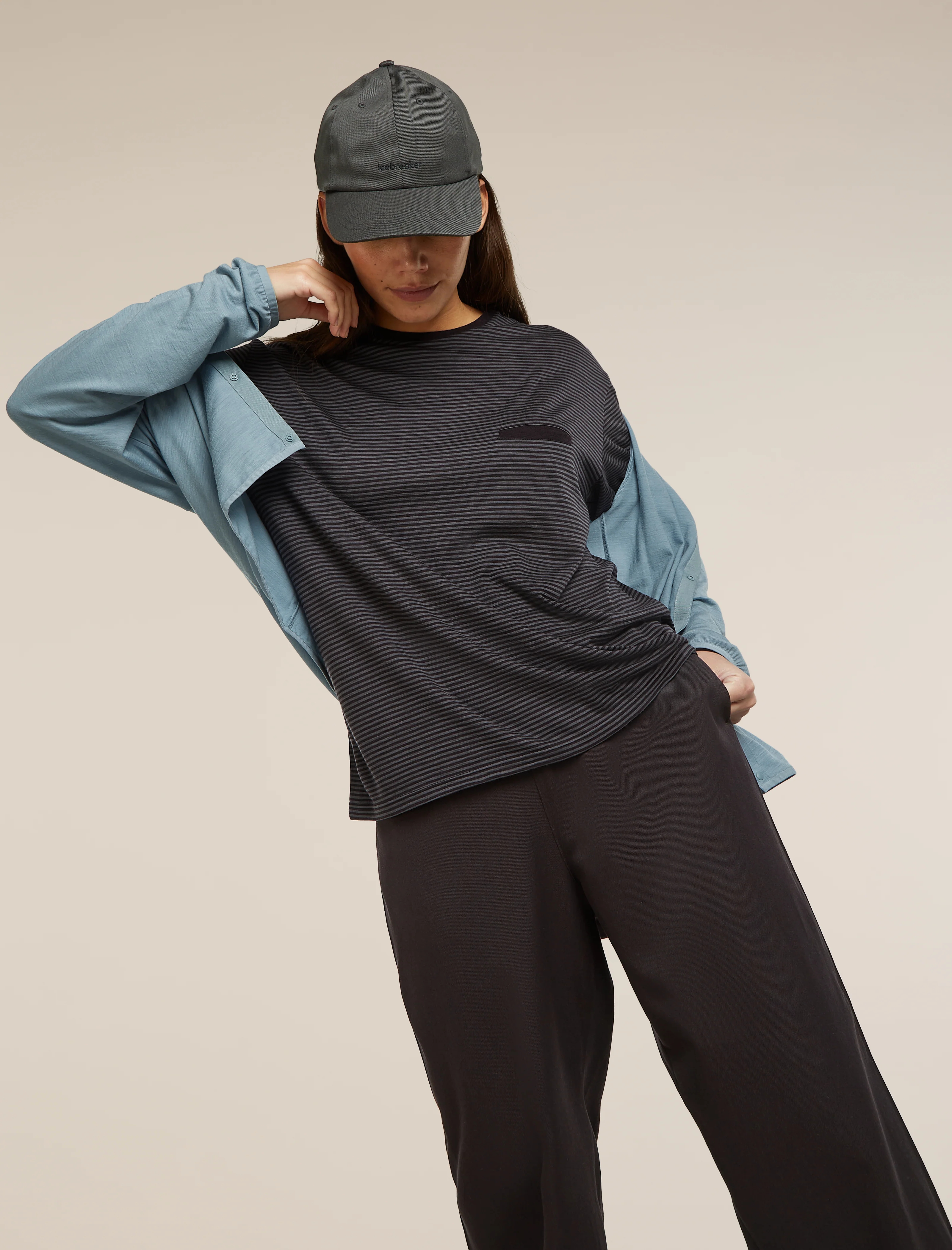 Unisex Merino 150 Short Sleeve Tee Stripe - Image 13