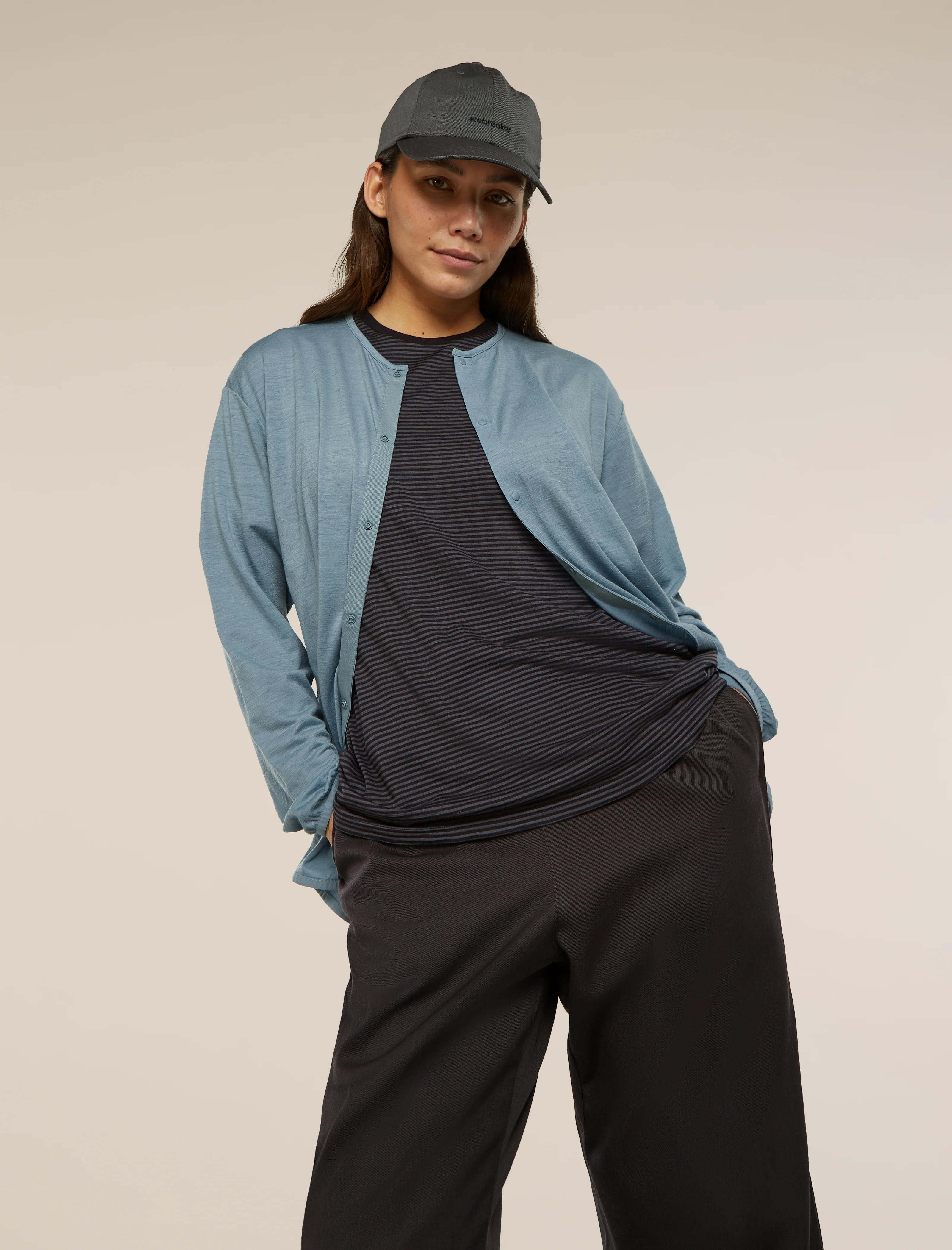 Unisex Merino 150 Short Sleeve Tee Stripe - Image 15
