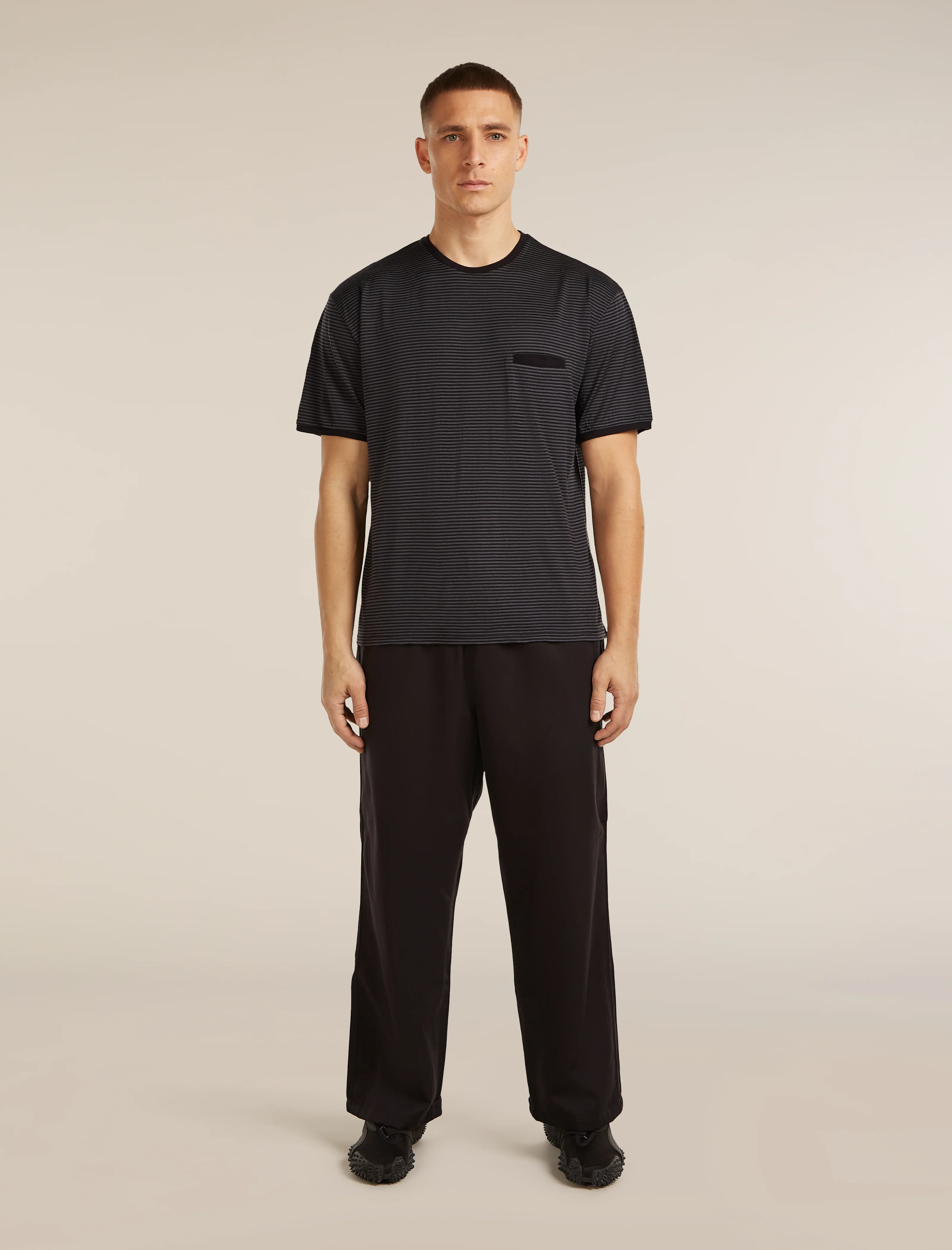 Unisex Merino 150 Short Sleeve Tee Stripe - Image 5
