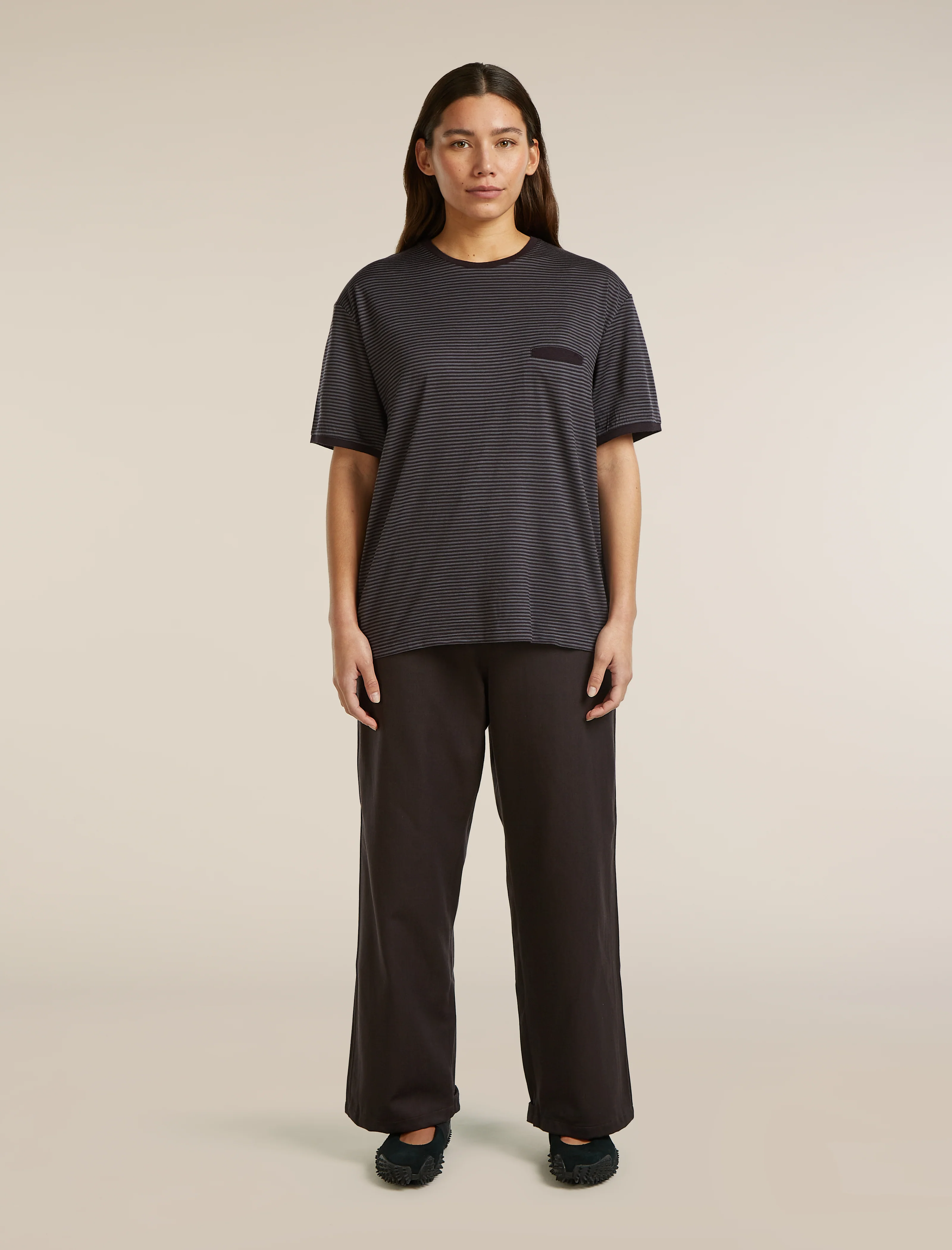 Unisex Merino 150 Short Sleeve Tee Stripe - Image 6