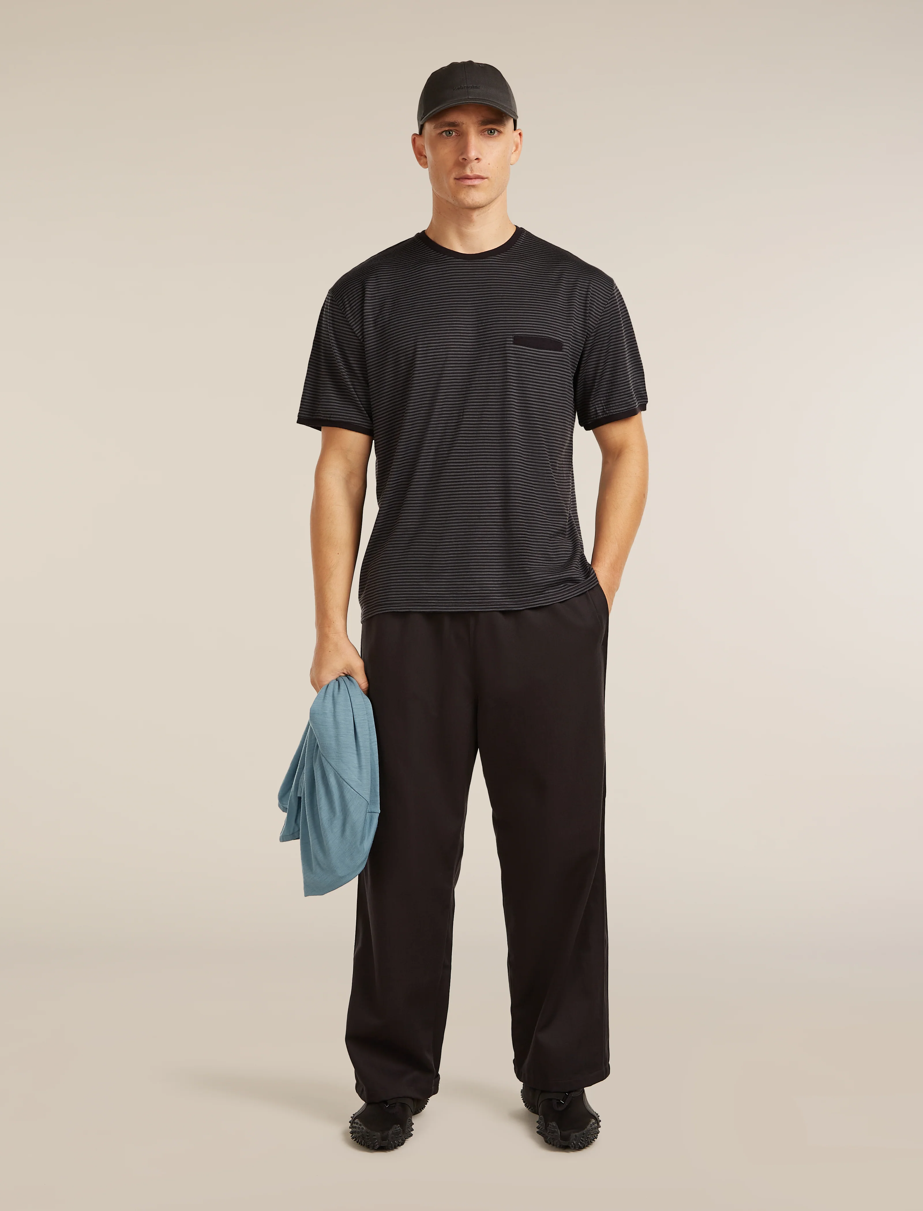 Unisex Merino 150 Short Sleeve Tee Stripe - Image 7