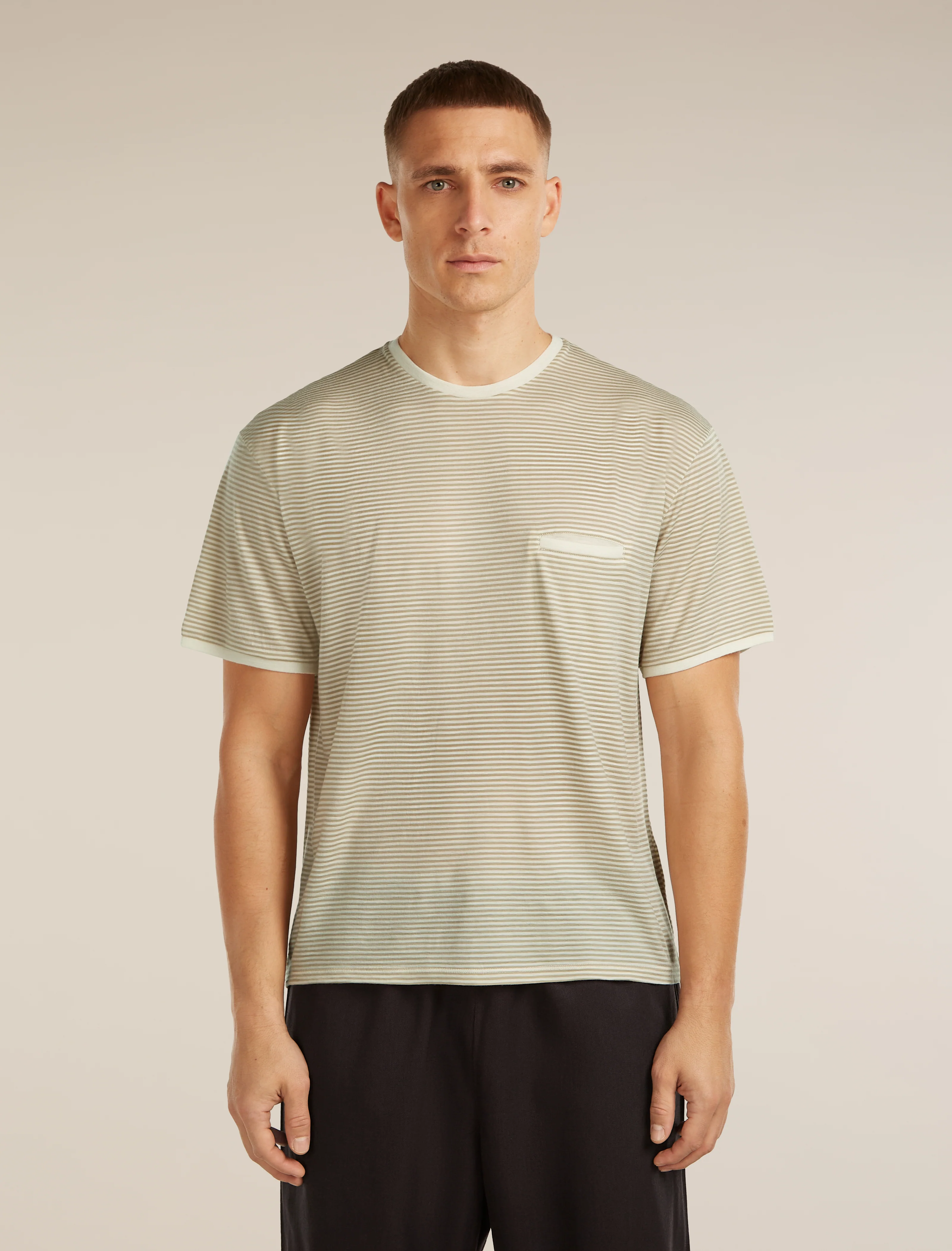 Unisex Merino 150 Short Sleeve Tee Stripe - Image 3