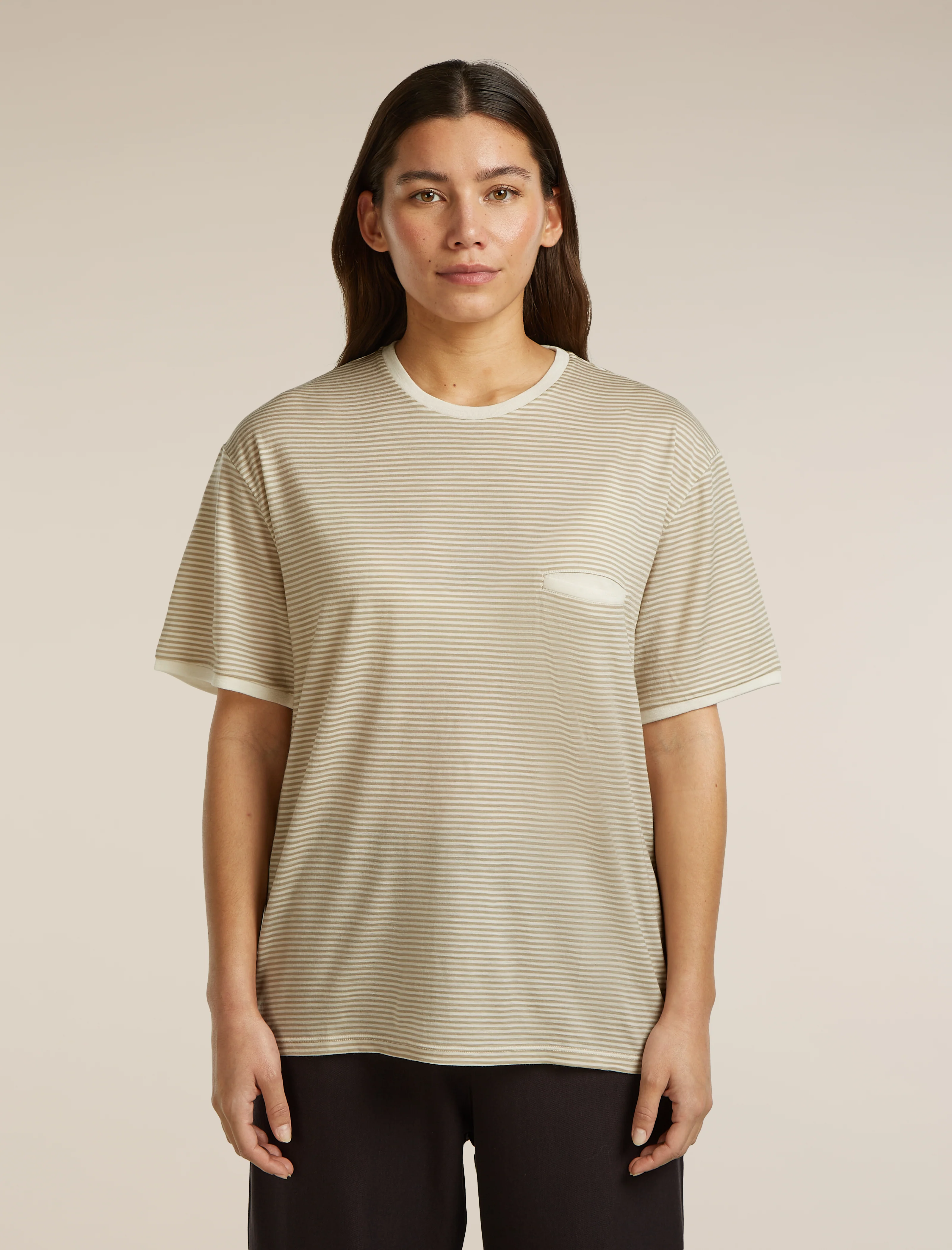 Unisex Merino 150 Short Sleeve Tee Stripe - Image 4