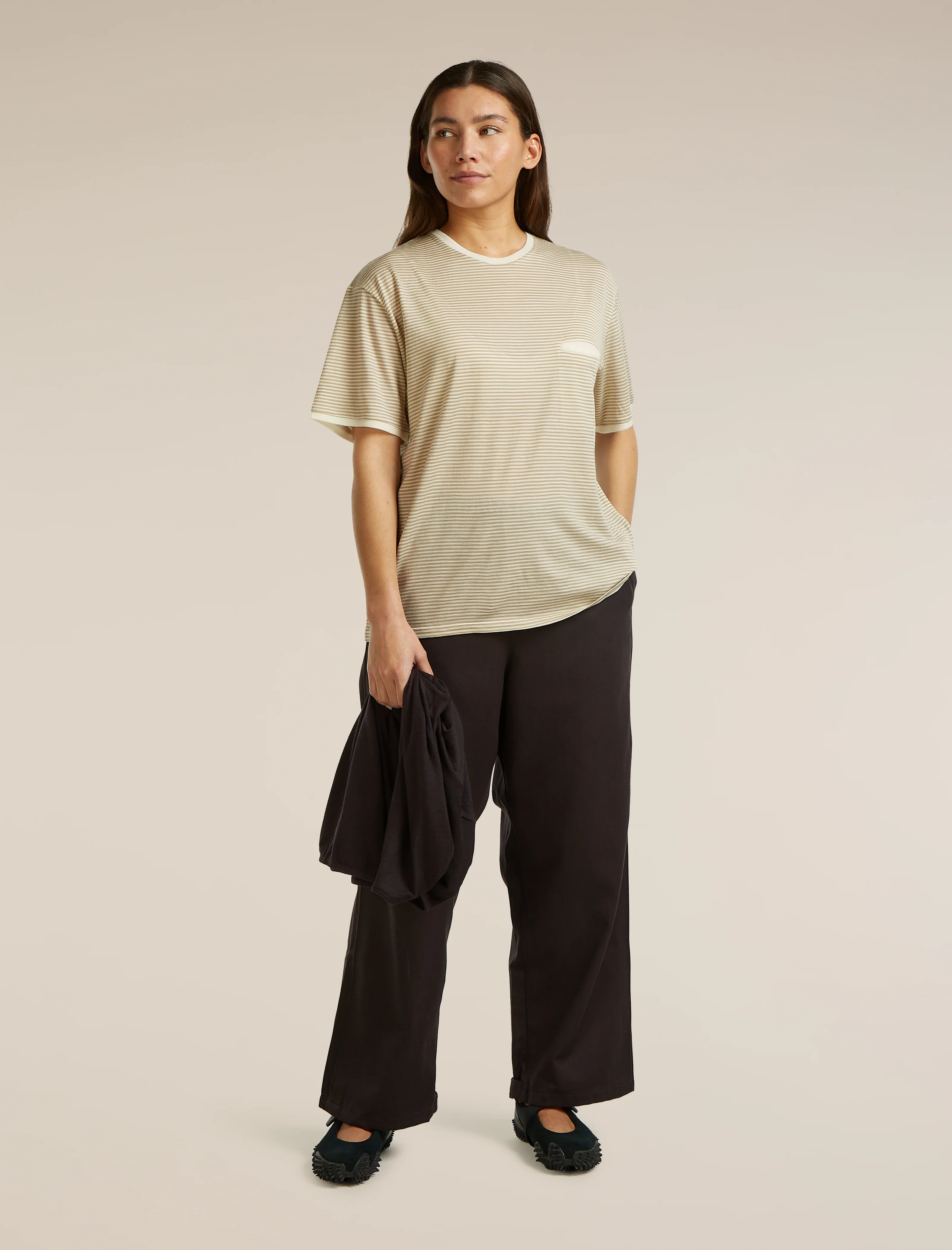 Unisex Merino 150 Short Sleeve Tee Stripe - Image 8