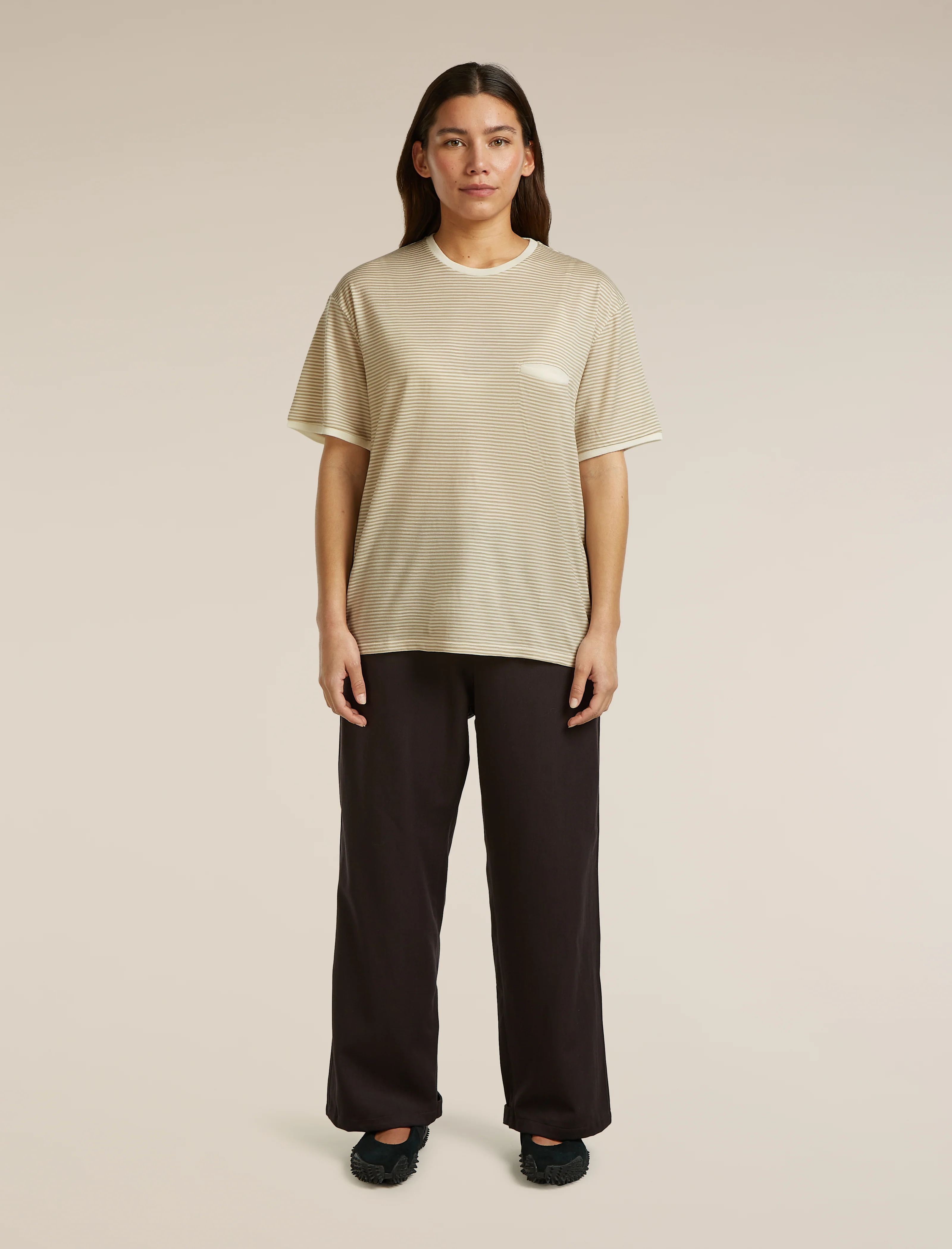 Unisex Merino 150 Short Sleeve Tee Stripe - Image 9