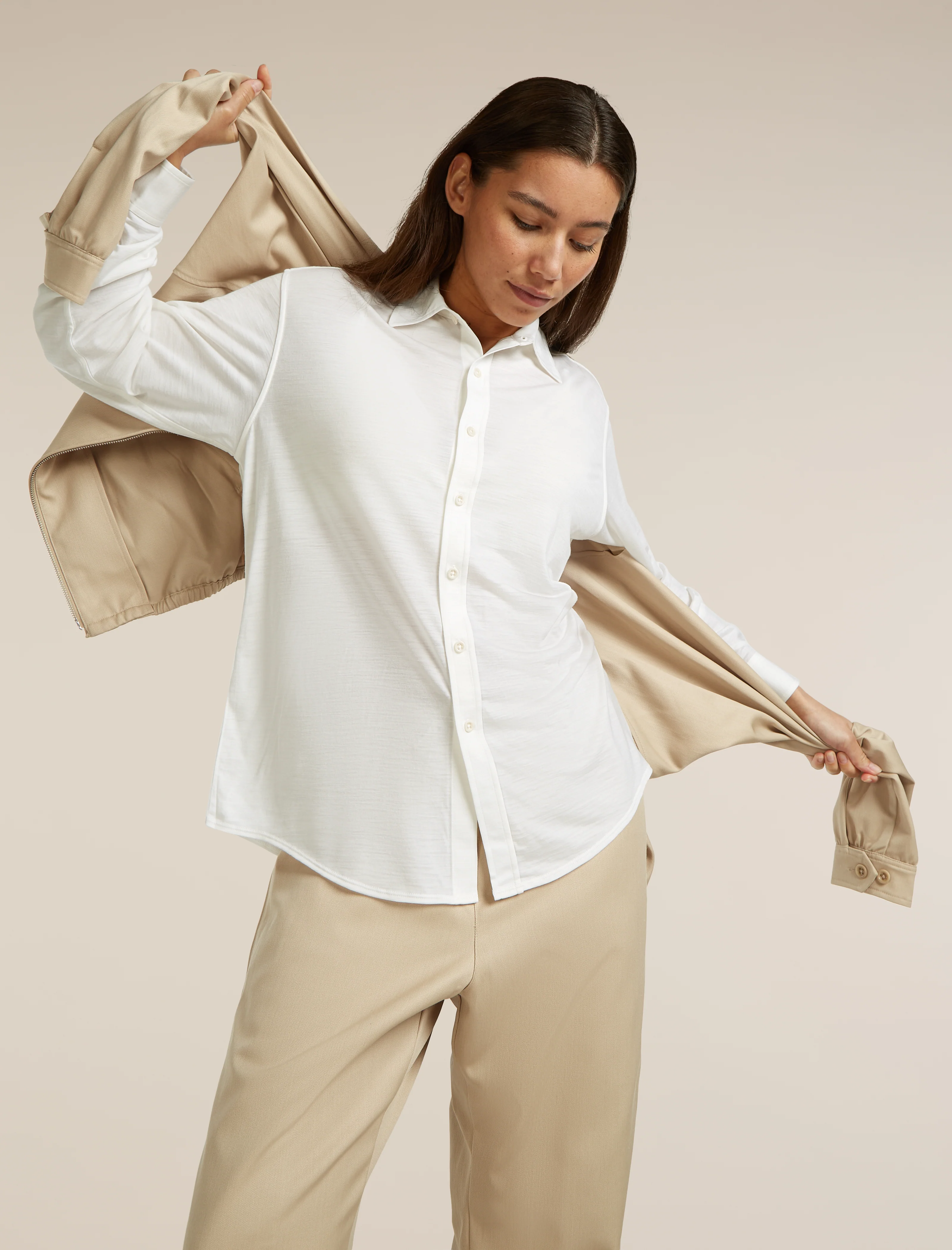 Unisex Merino Blend 125 Cool-Lite™ Long Sleeve Shirt - Image 18
