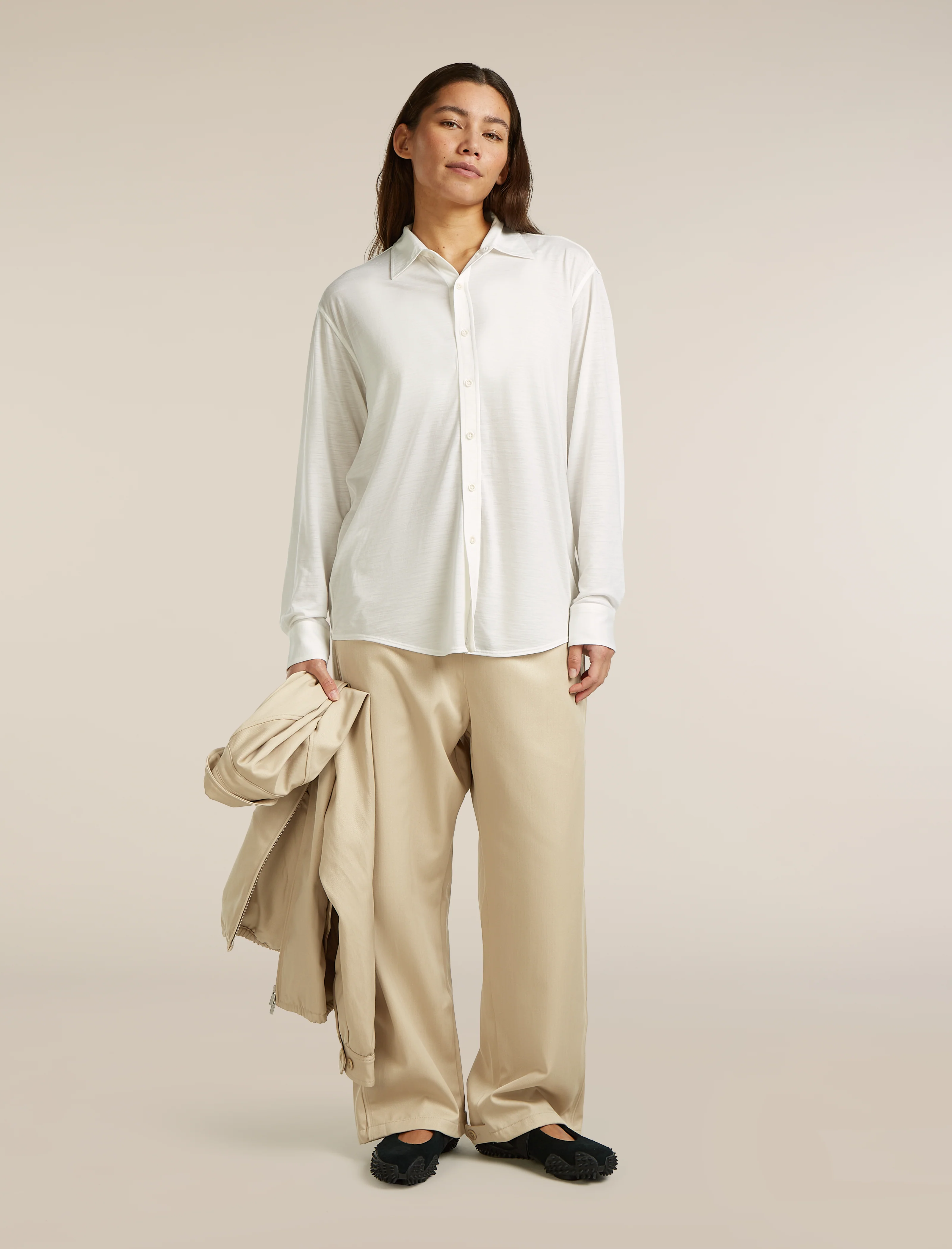 Unisex Merino Blend 125 Cool-Lite™ Long Sleeve Shirt - Image 2