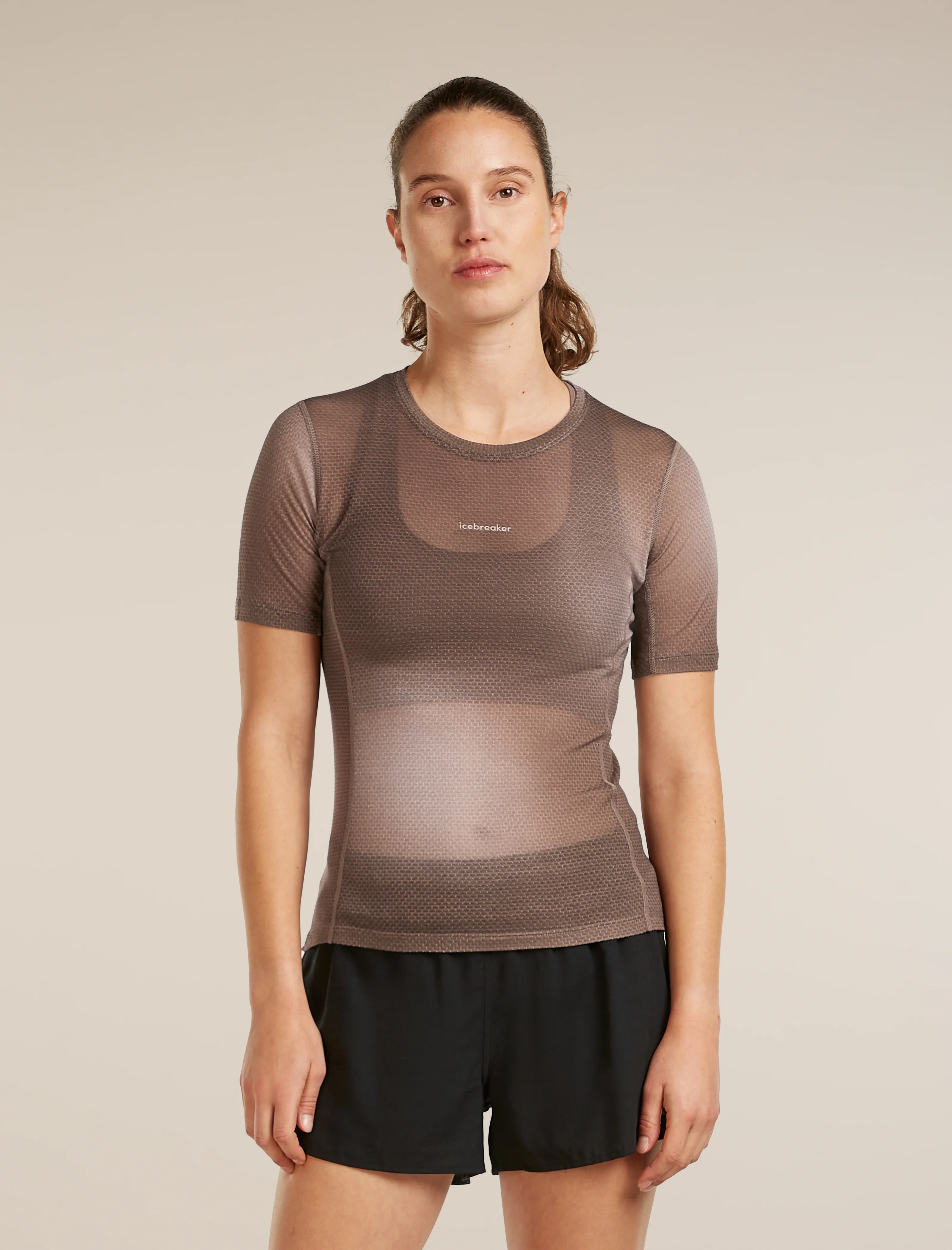 Women's Merino Blend 75 Cool-Lite™ Featherlight™ Short Sleeve Crewe AOP