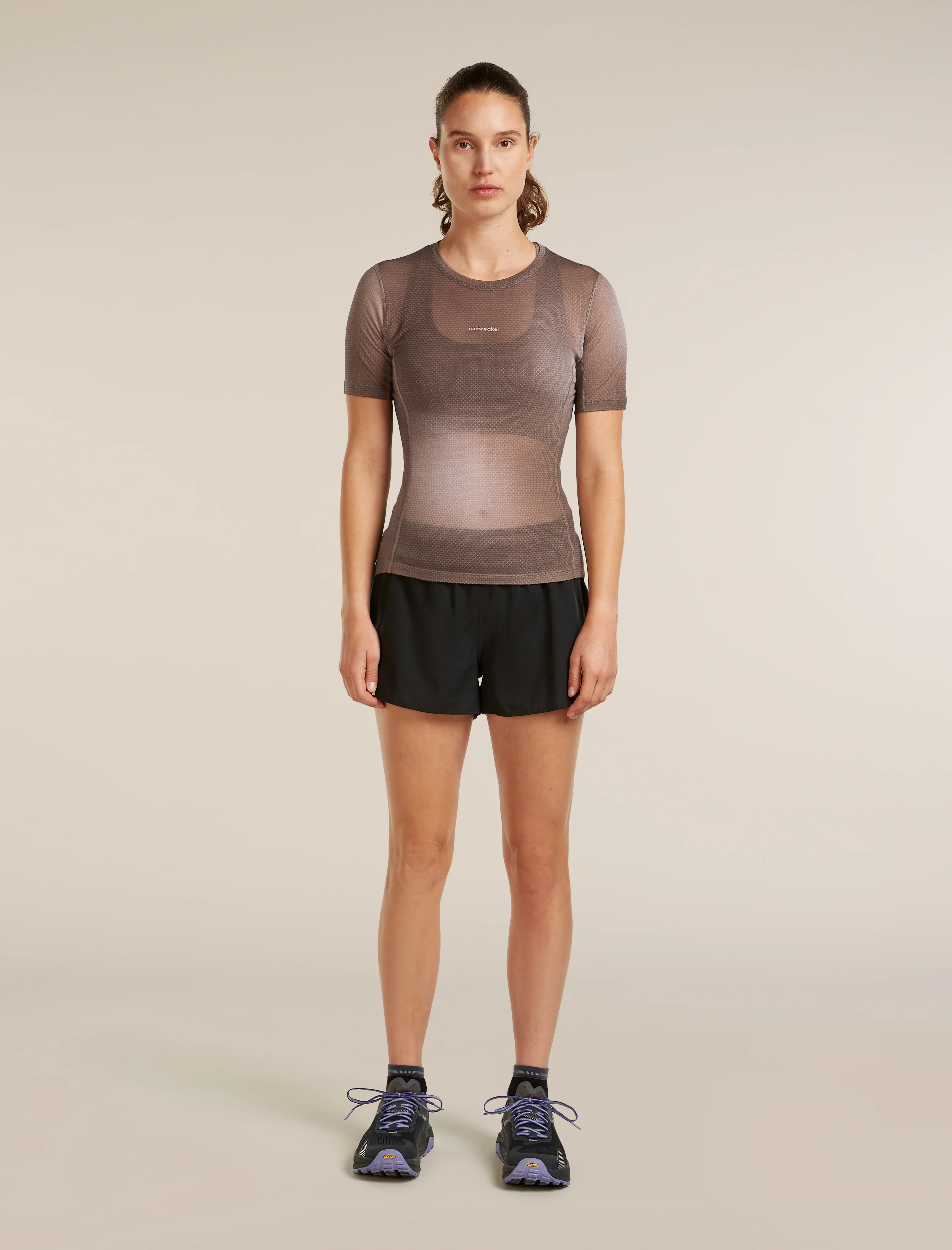 Women's Merino Blend 75 Cool-Lite™ Featherlight™ Short Sleeve Crewe AOP - Image 3