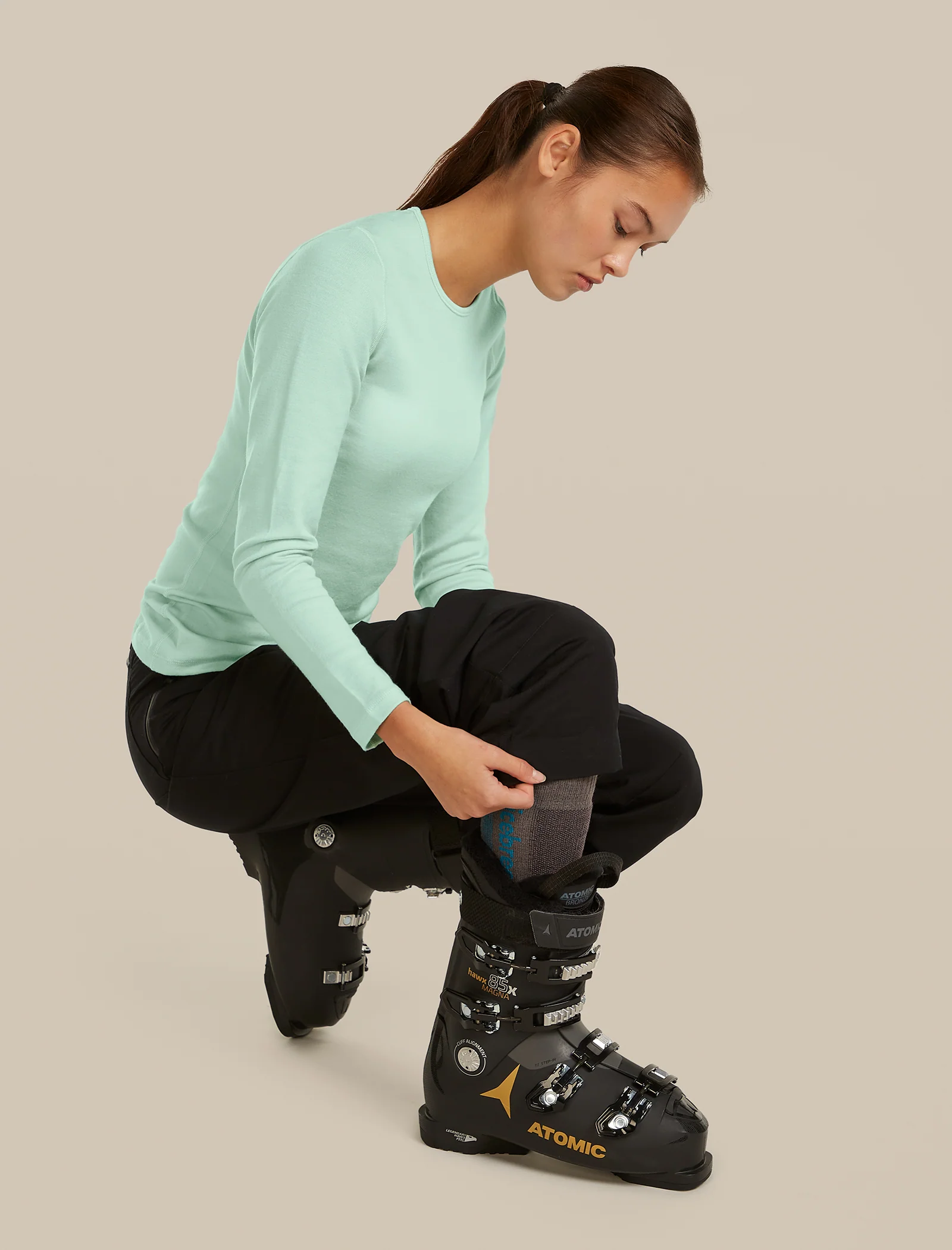 Women's Merino Blend Ski+ Medium Over The Calf Socks - Image 2